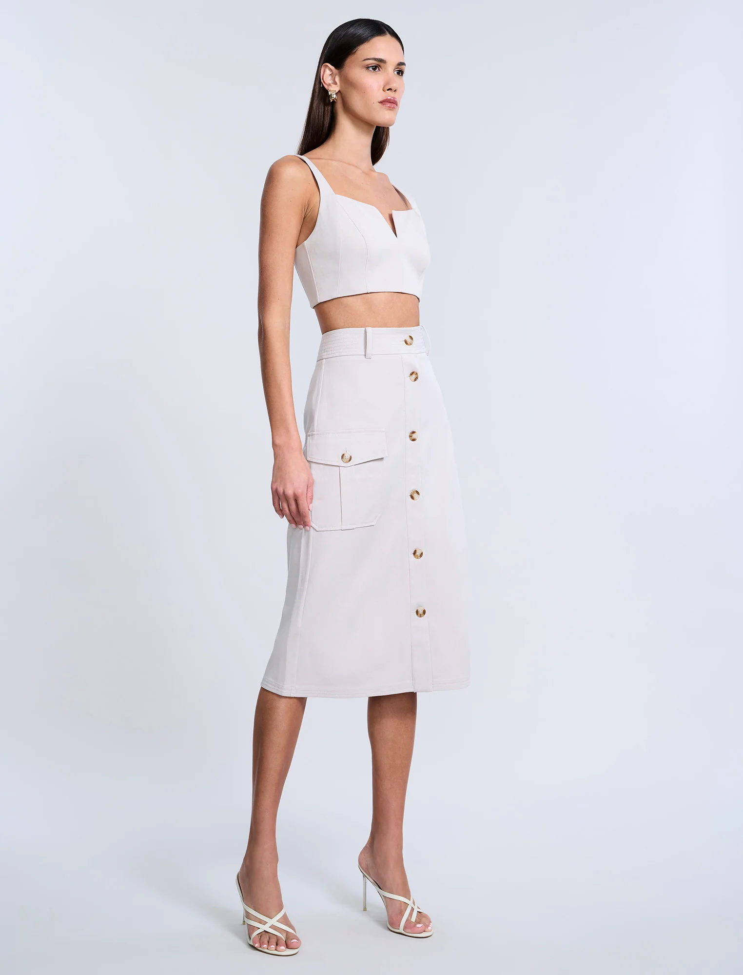 Button Front Cargo Skirt - Image 3