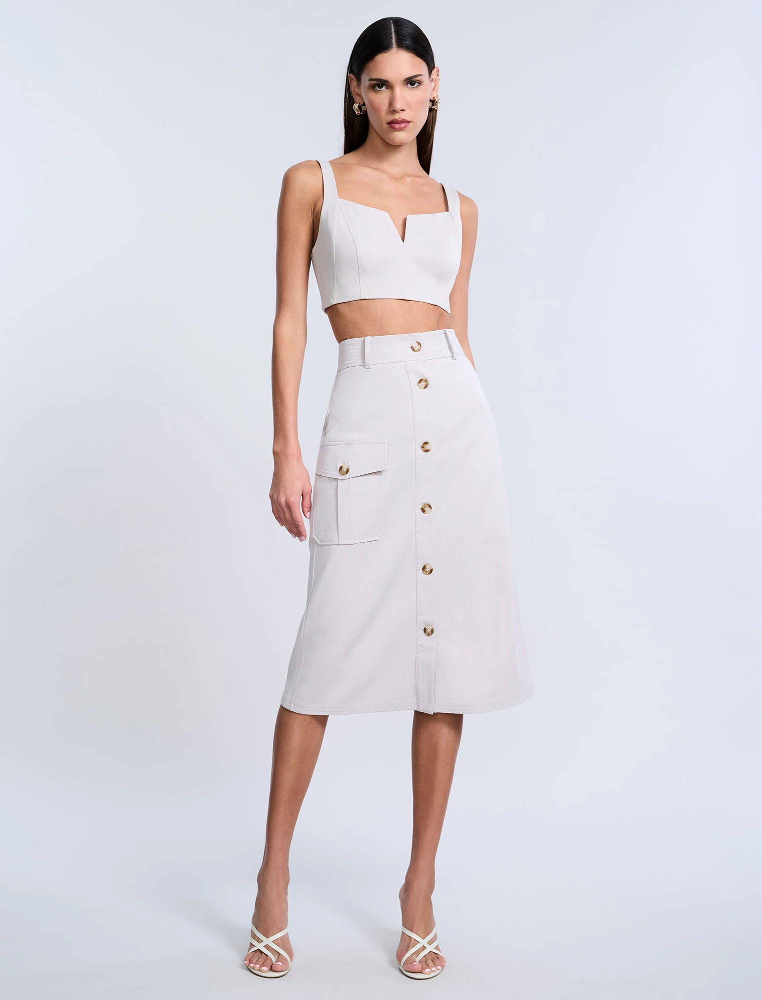 Button Front Cargo Skirt - Image 5