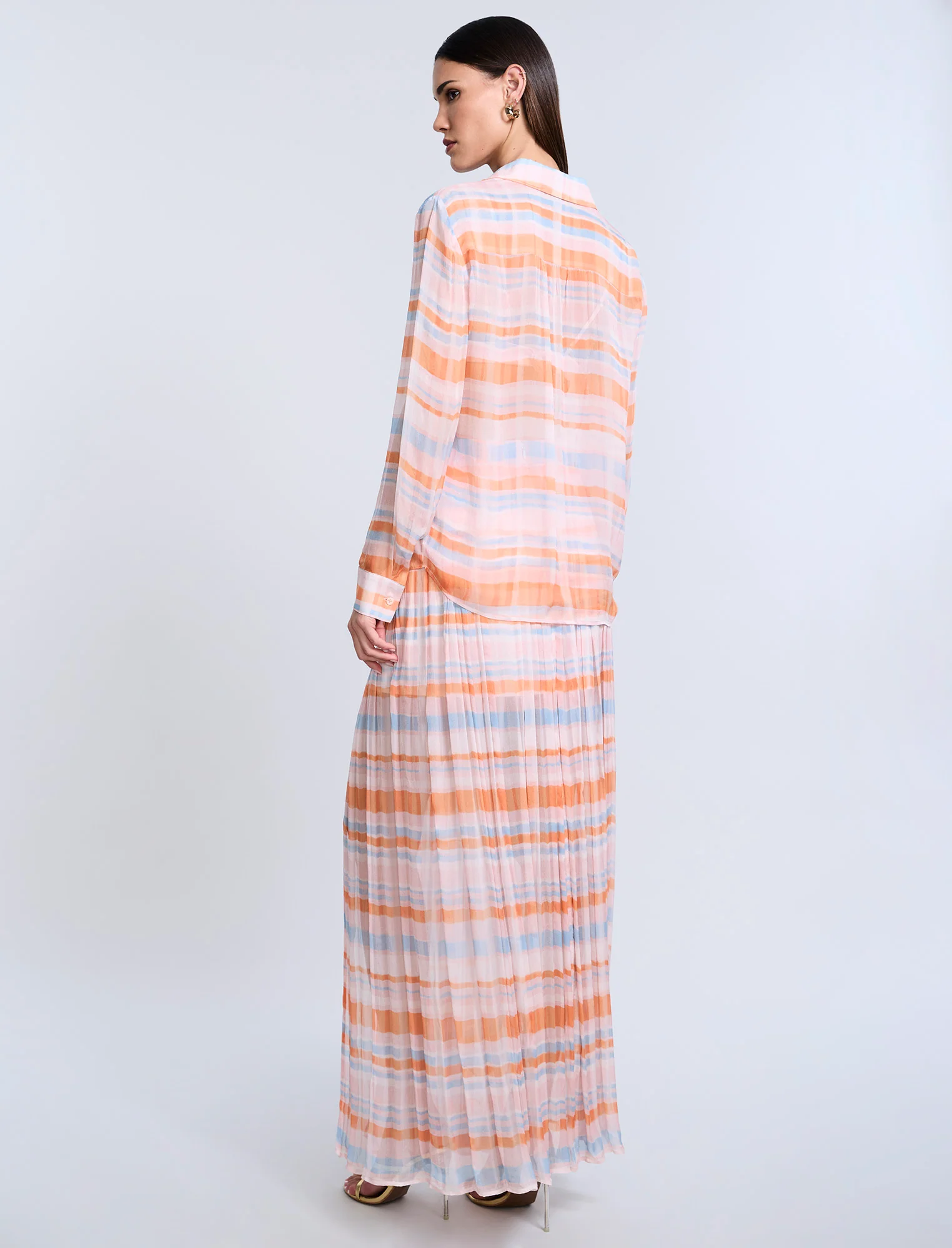 Chiffon Plaid Blouse - Image 3