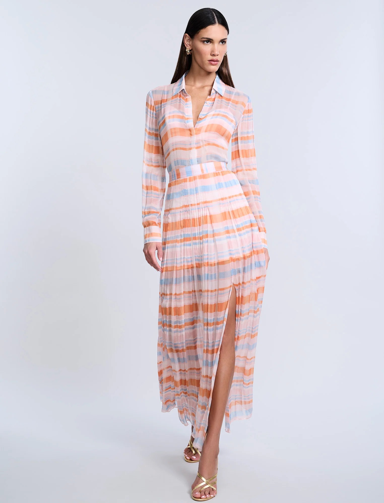 Chiffon Plaid Blouse - Image 6