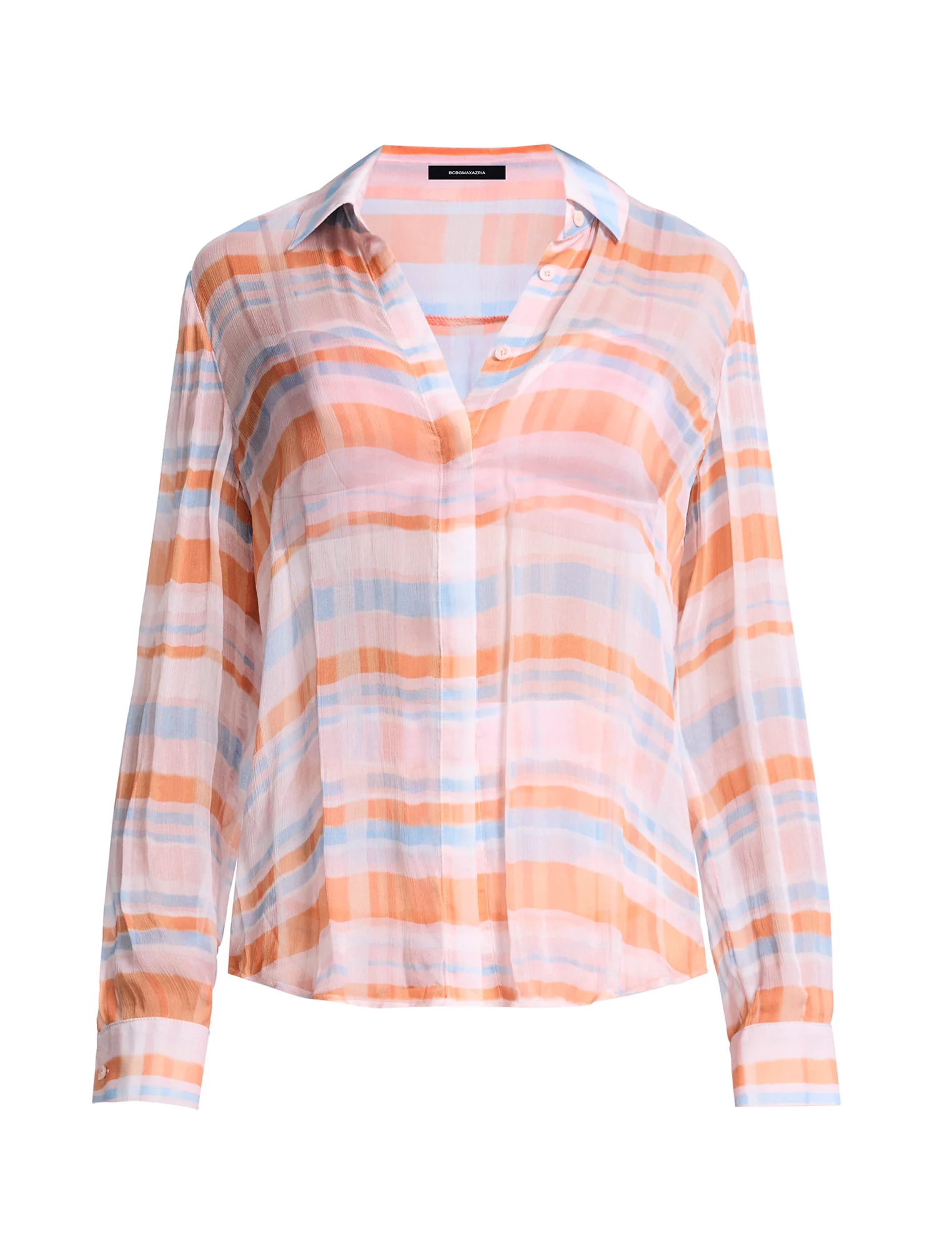 Chiffon Plaid Blouse - Image 9