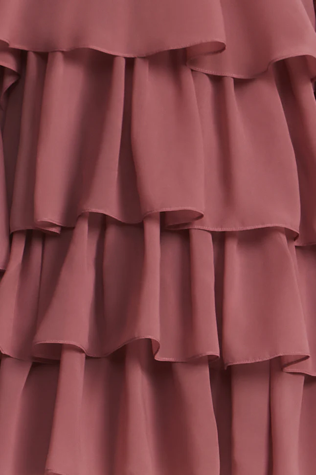Chiffon Ruffle Mini Dress - Image 10
