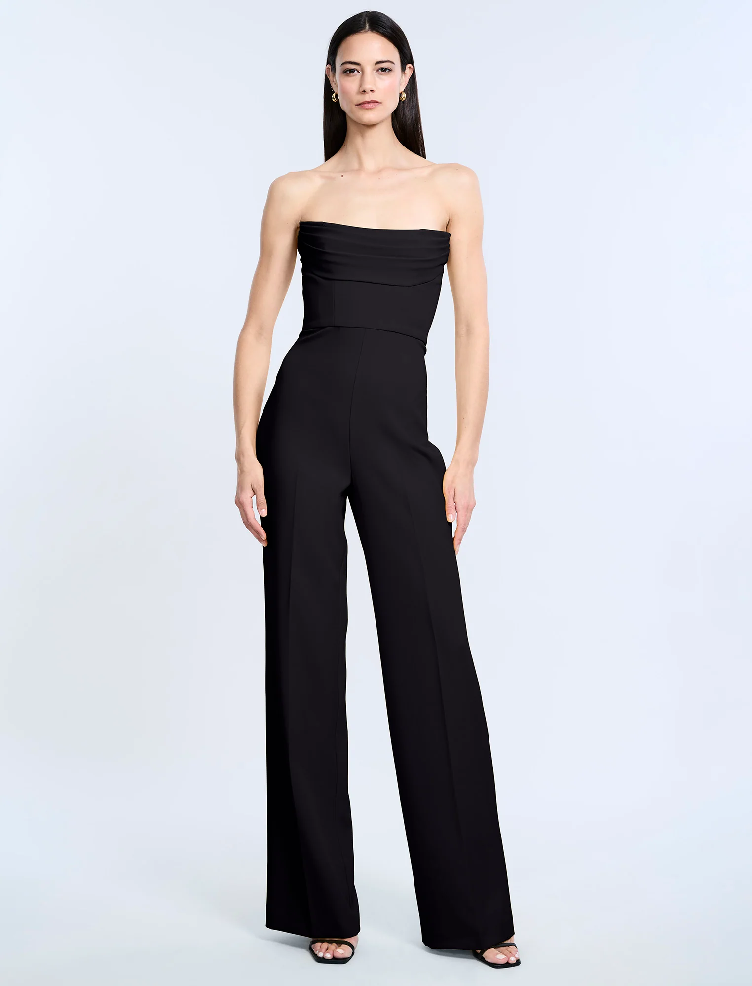 Corset Jumpsuit With Drape