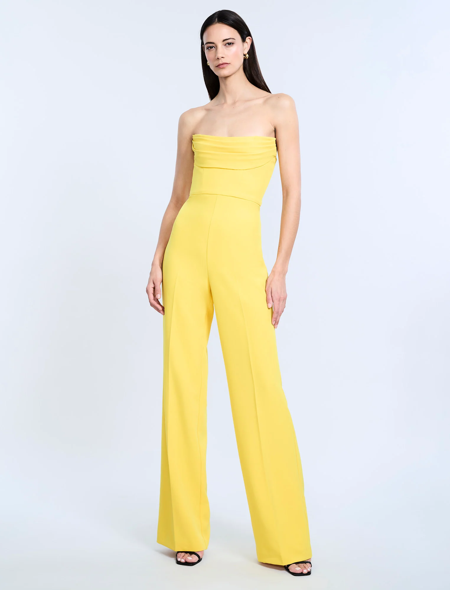 Corset Jumpsuit With Drape