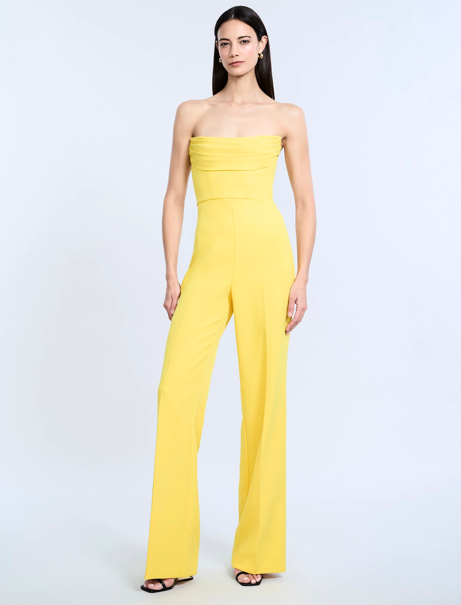 Corset Jumpsuit With Drape - Image 4