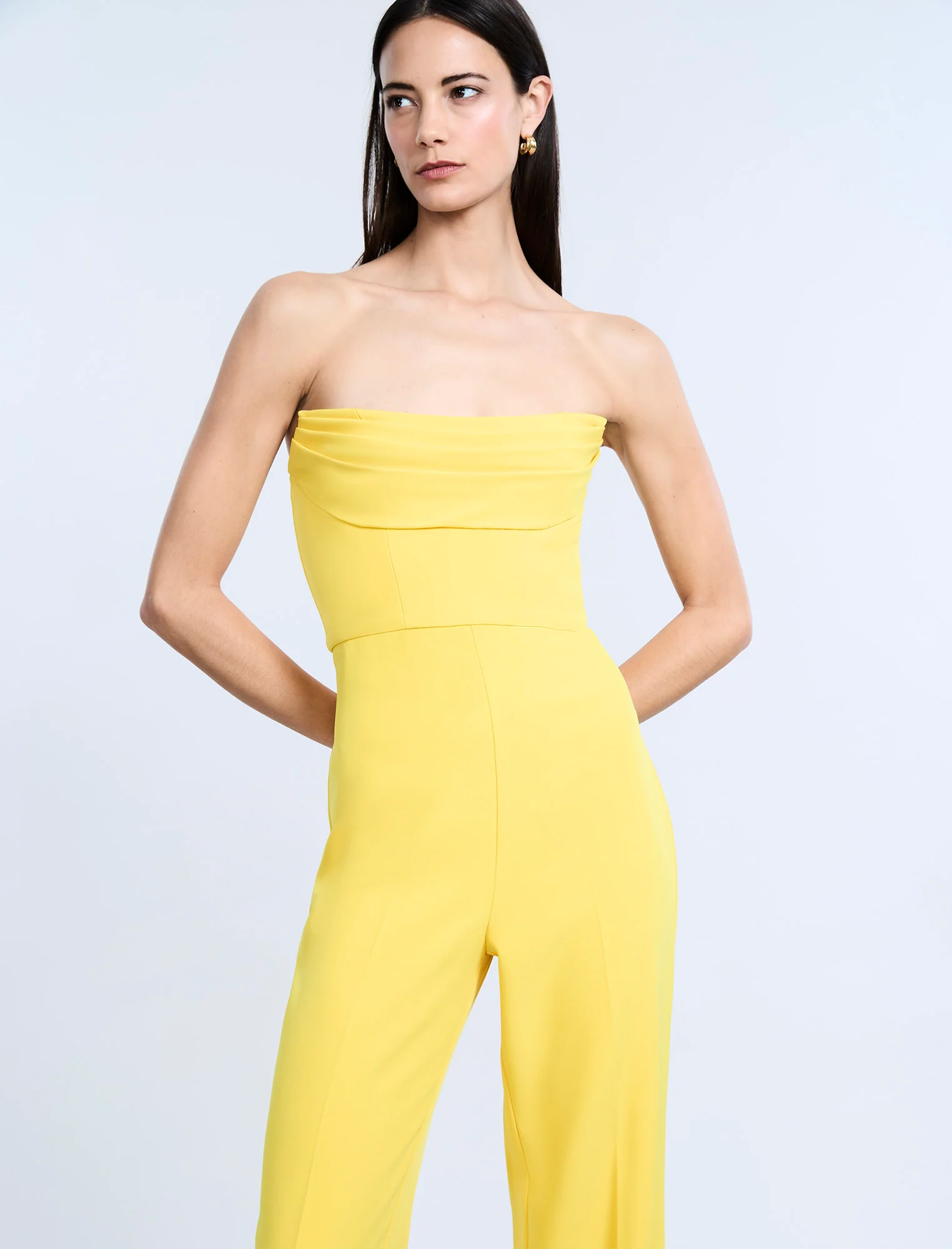 Corset Jumpsuit With Drape - Image 5