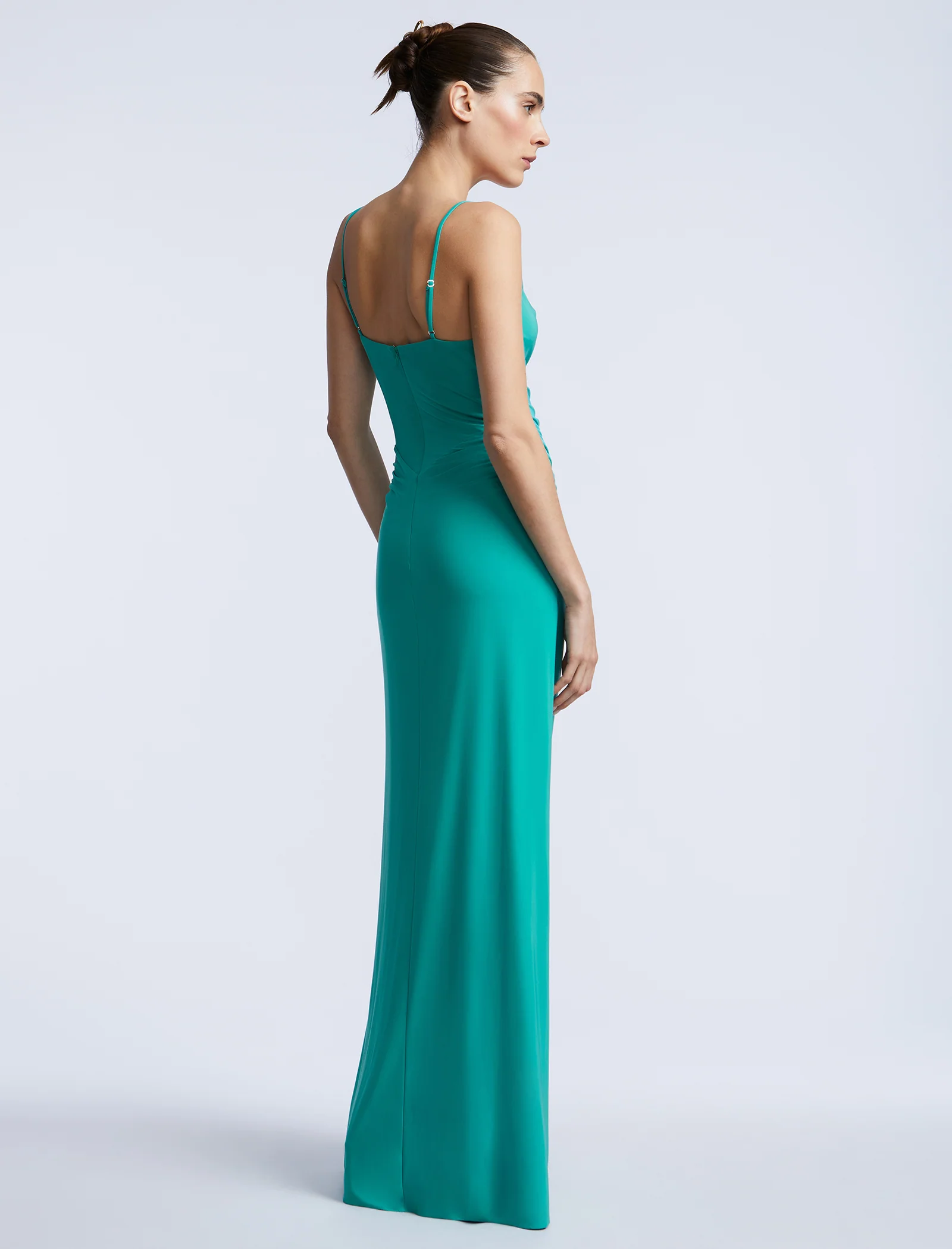 Cowl Draped Gown With Twist - Image 7