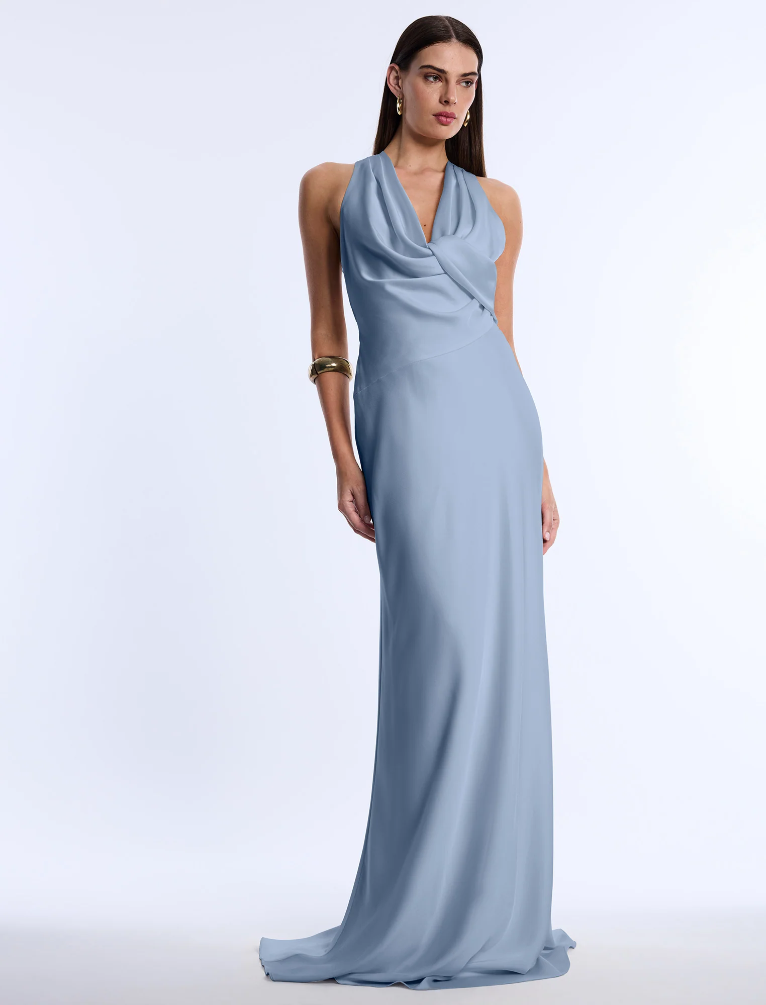 Cowl Neck Halter Gown - Image 3