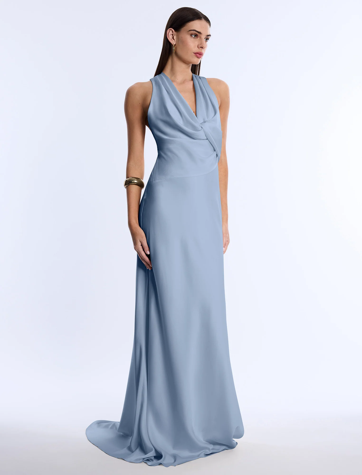 Cowl Neck Halter Gown - Image 4