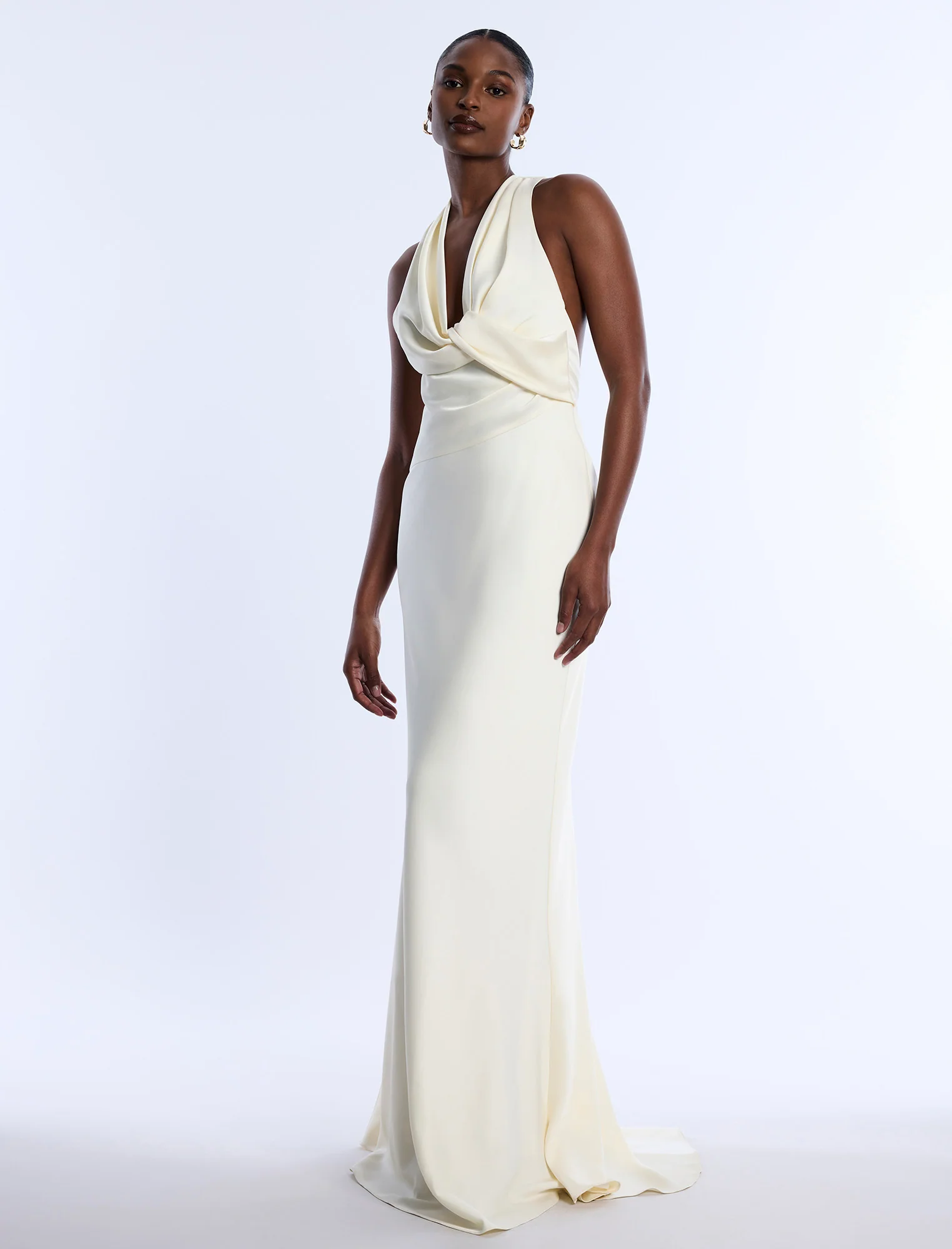 Cowl Neck Halter Gown - Image 10