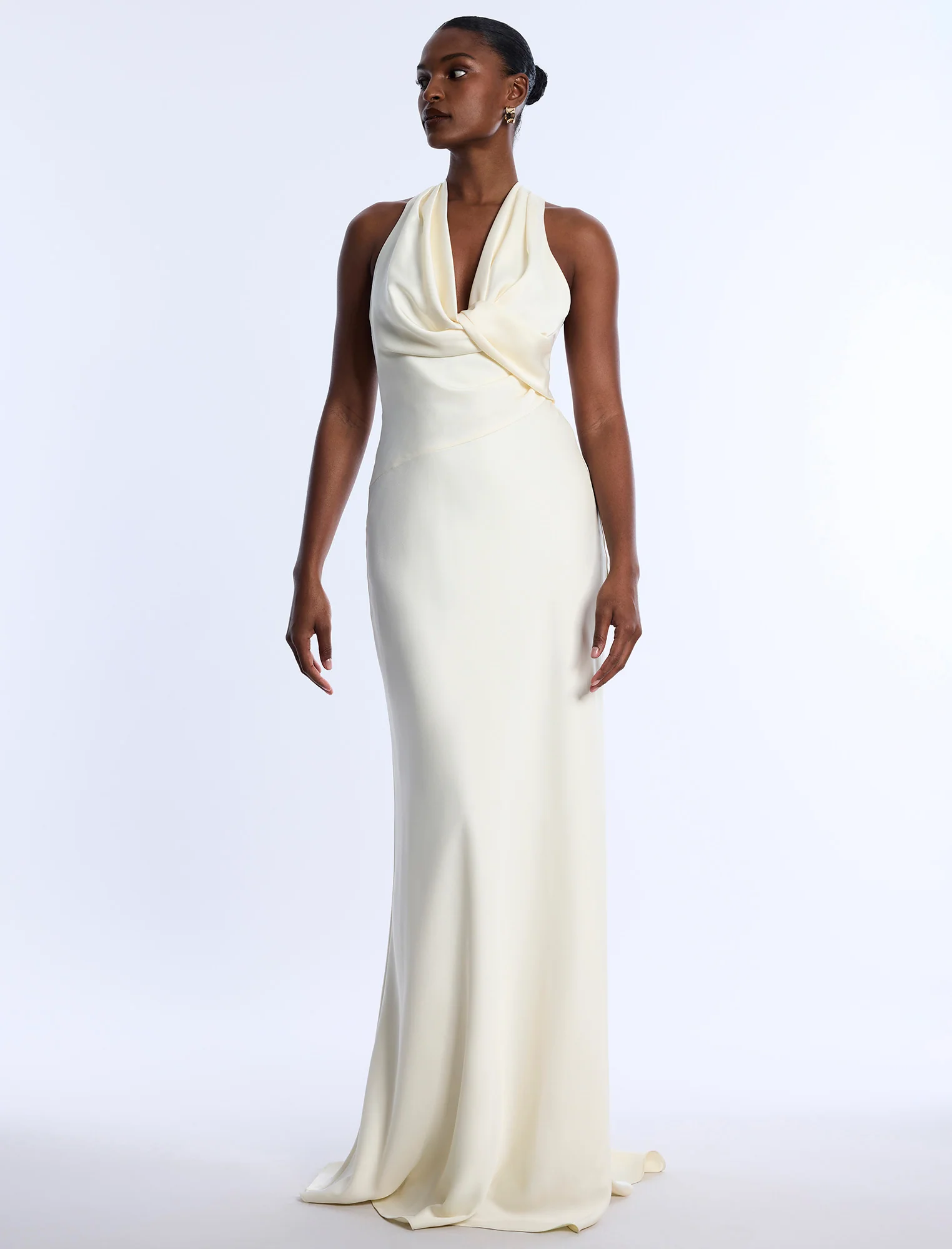 Cowl Neck Halter Gown - Image 11
