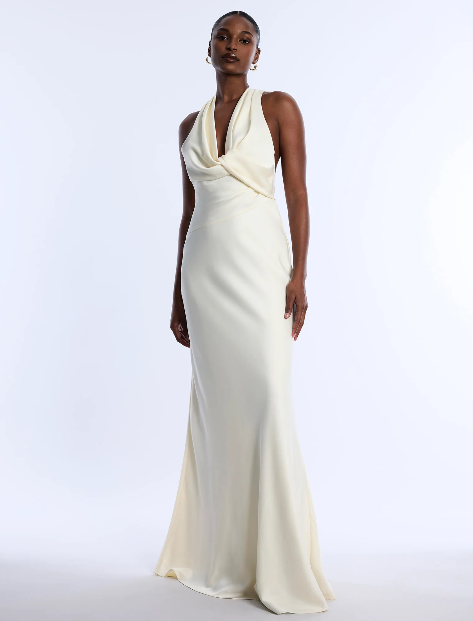 Cowl Neck Halter Gown - Image 12