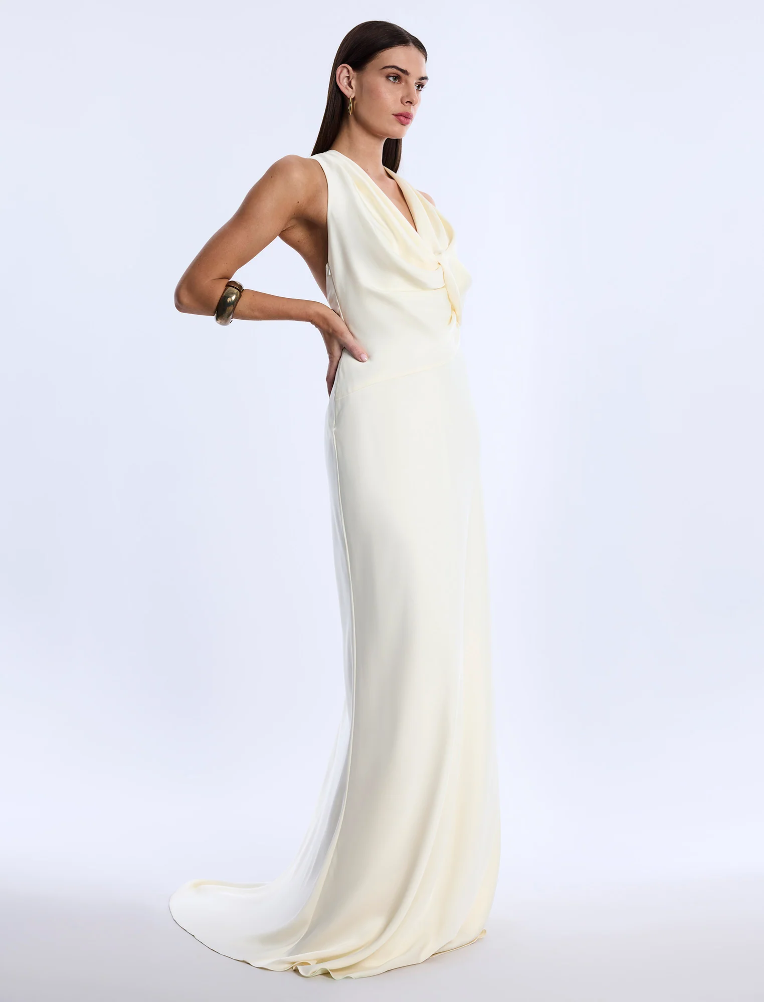 Cowl Neck Halter Gown - Image 3