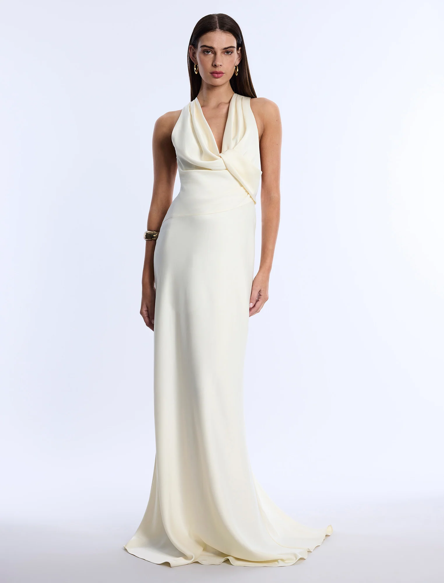 Cowl Neck Halter Gown - Image 4