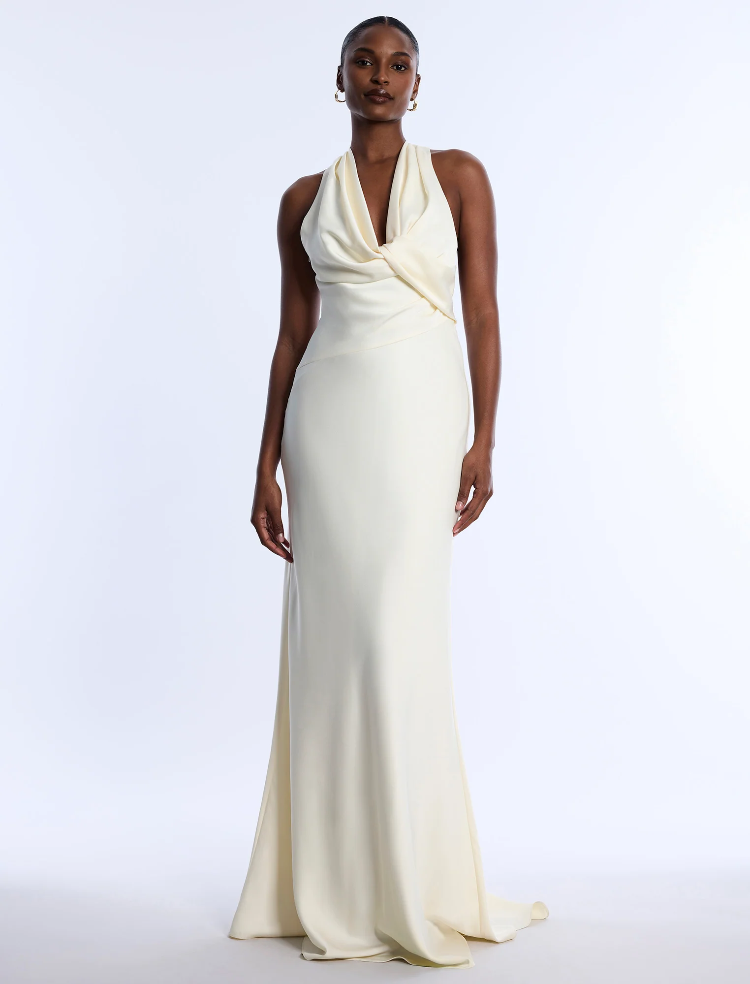 Cowl Neck Halter Gown - Image 7