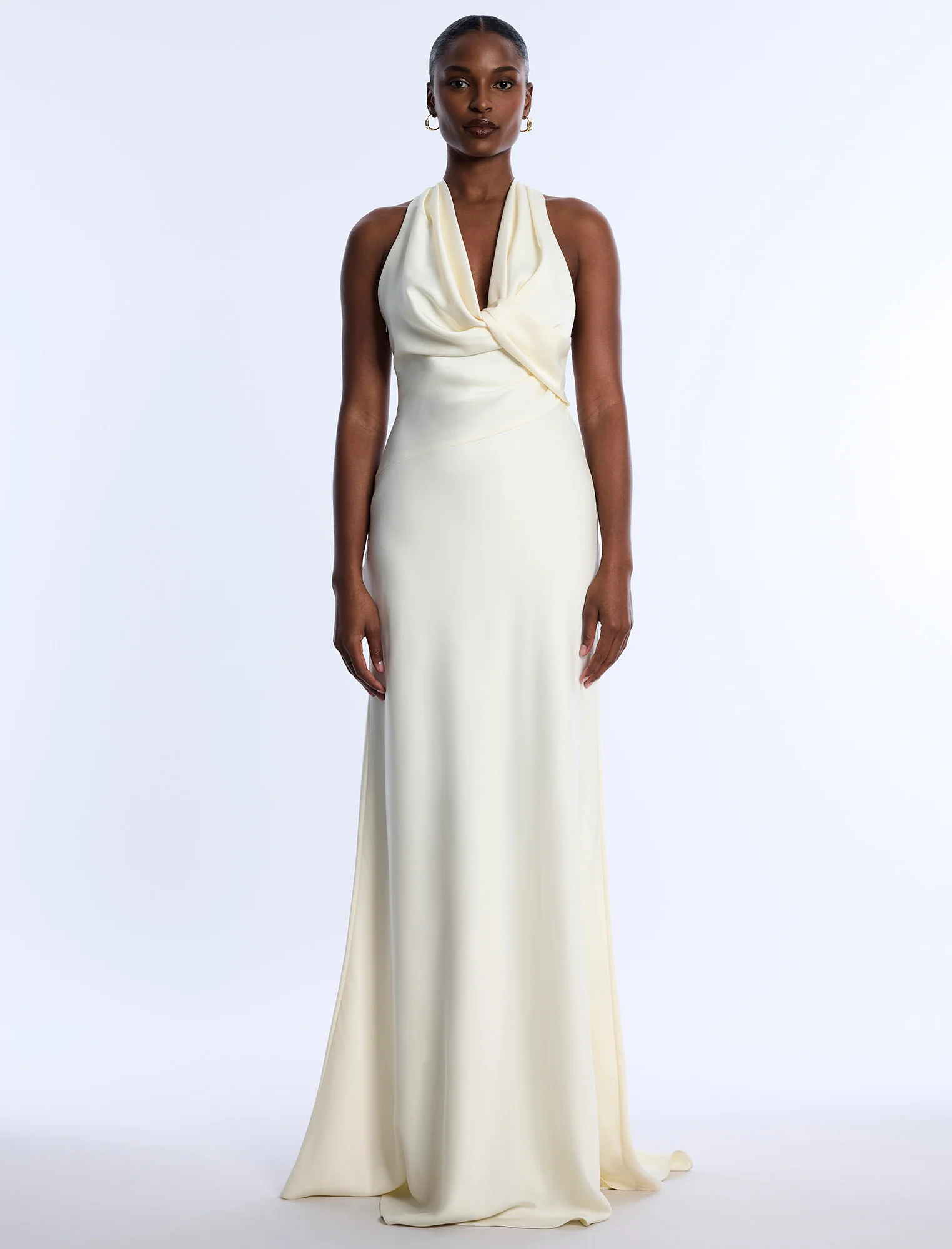 Cowl Neck Halter Gown - Image 8