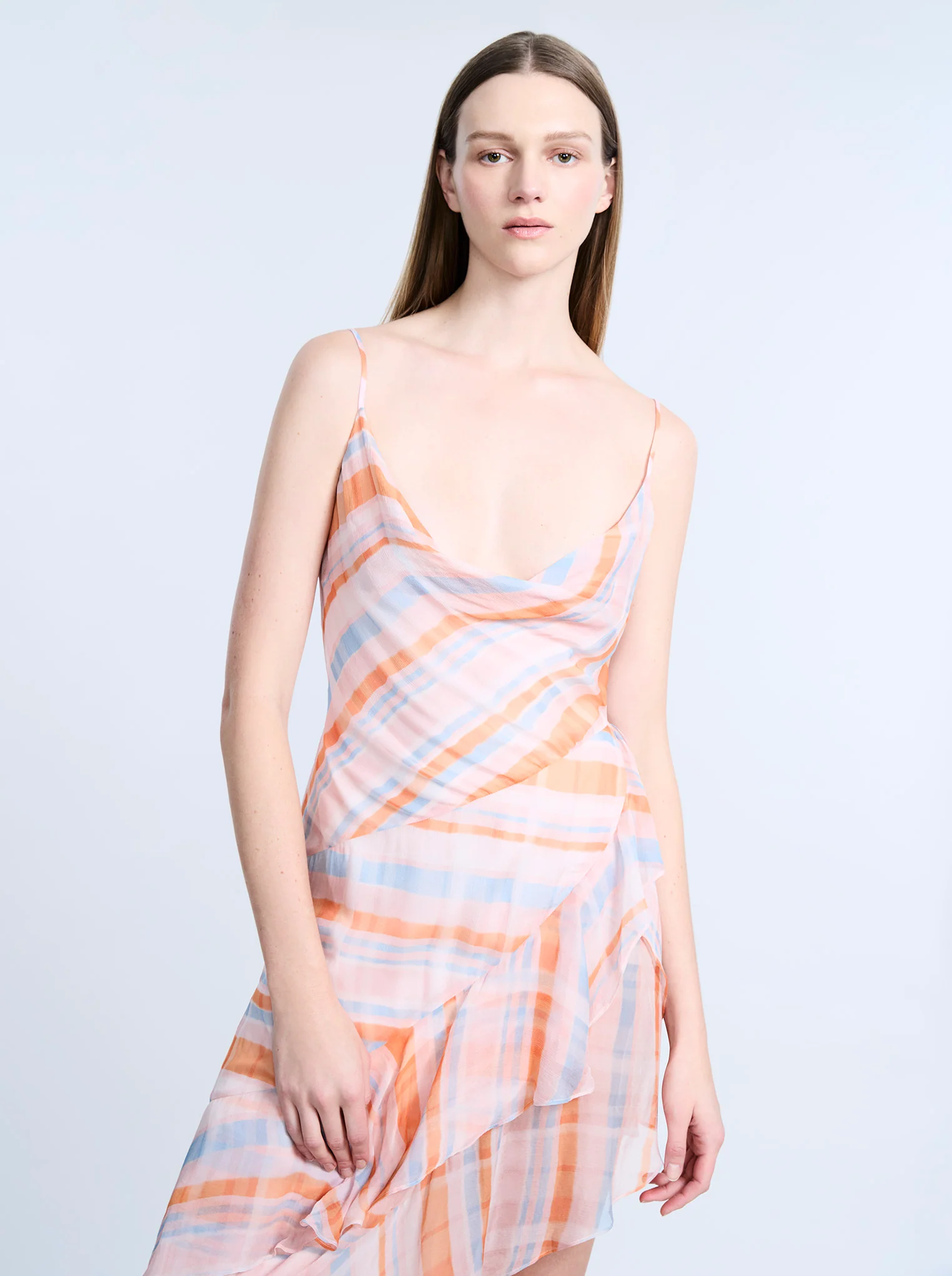 Cowl Neck Ruffle Dress - Image 4