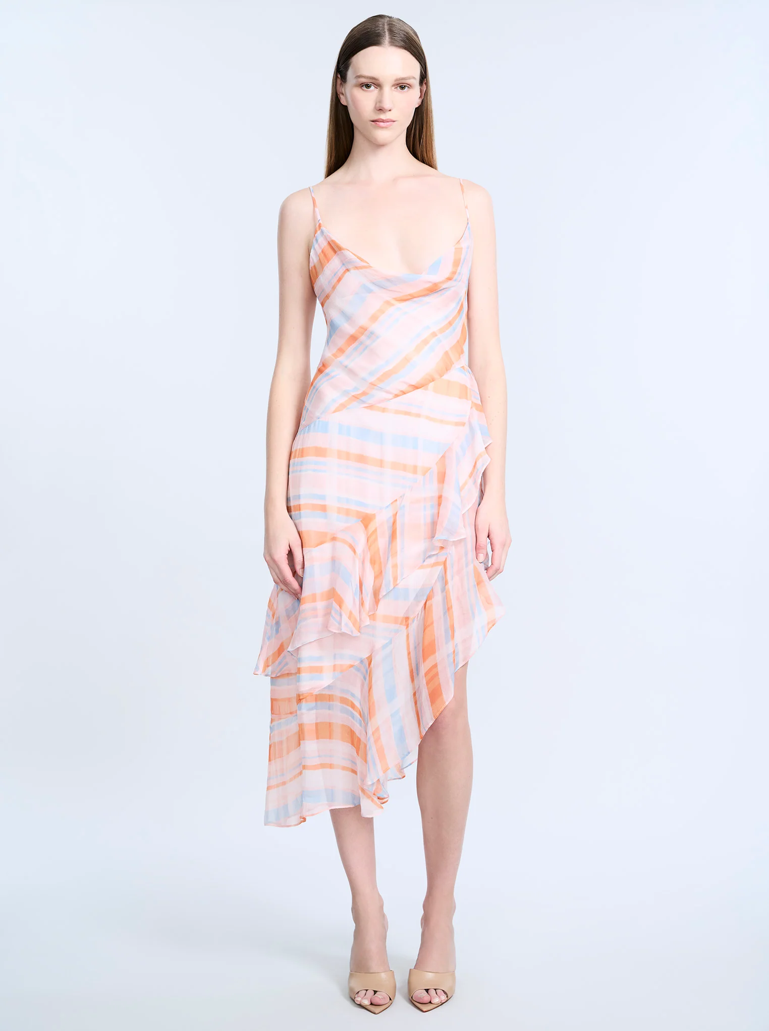 Cowl Neck Ruffle Dress - Image 5