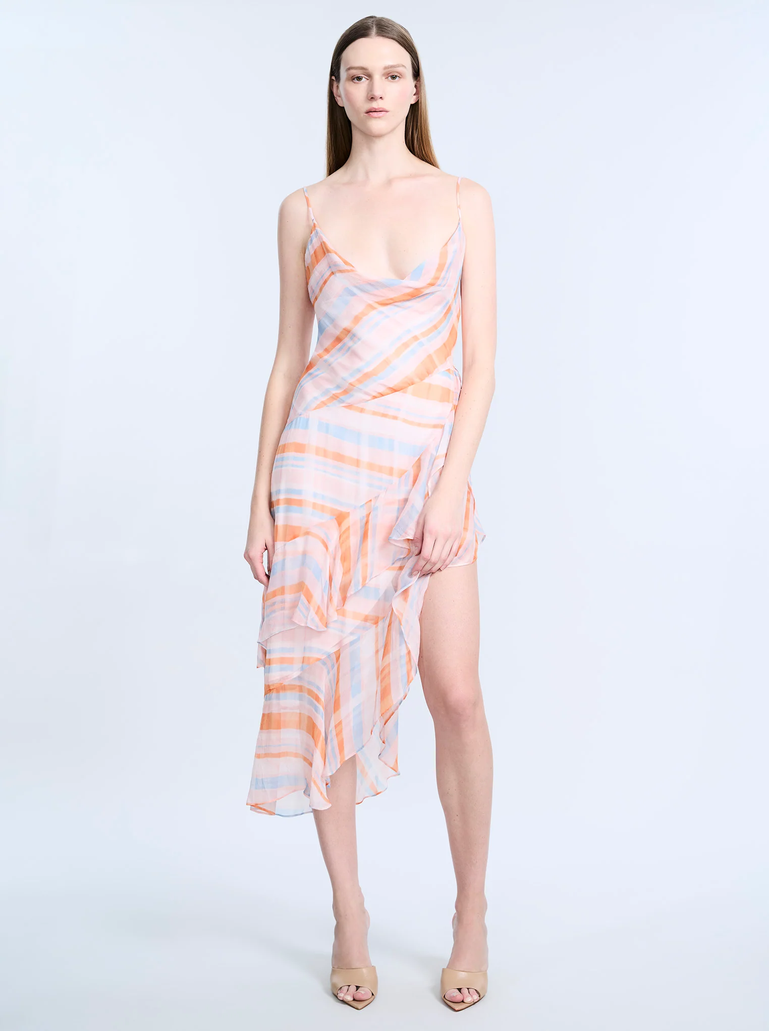 Cowl Neck Ruffle Dress - Image 6