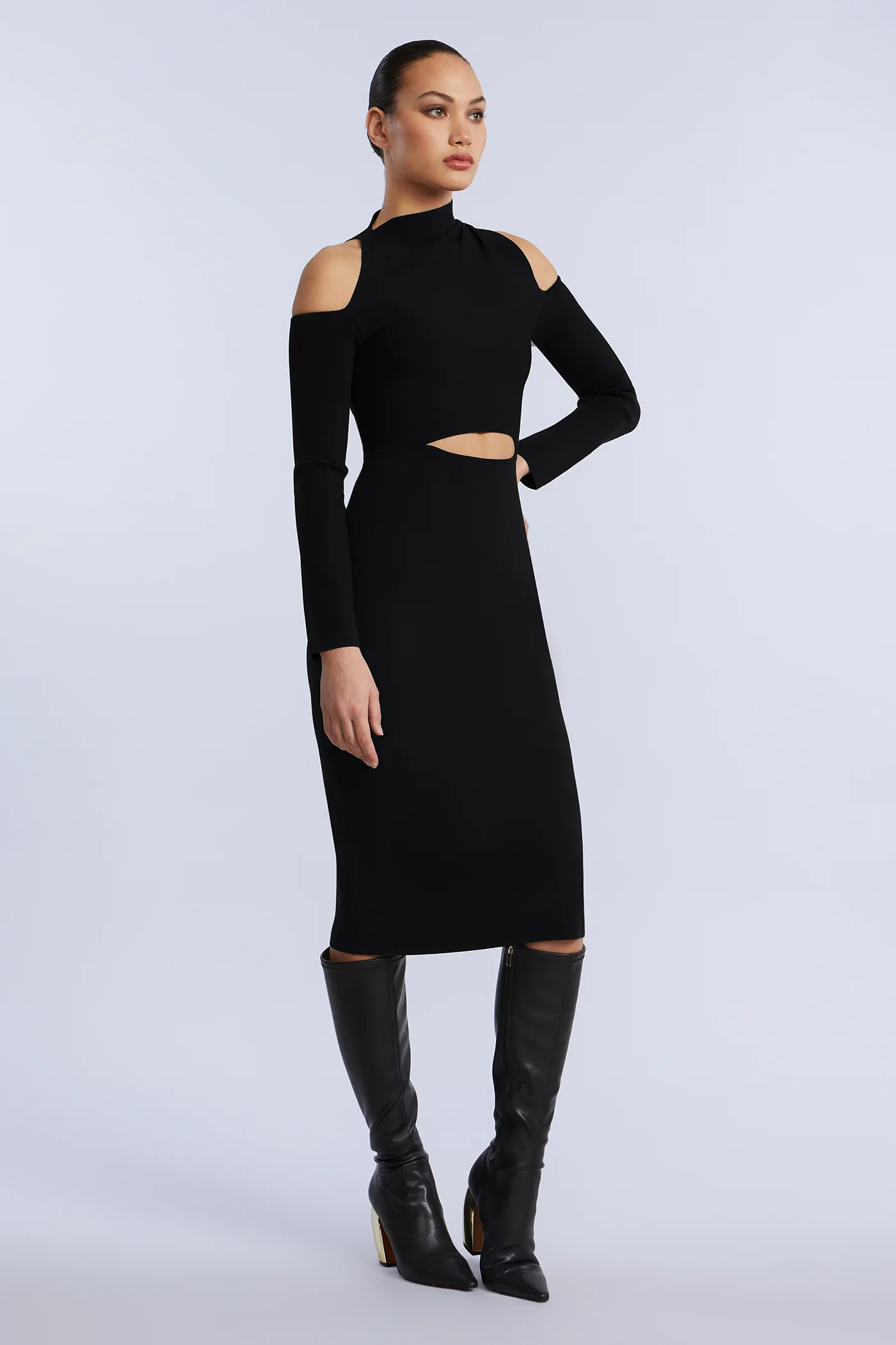 Cutout Cold Shoulder Dress - Image 3