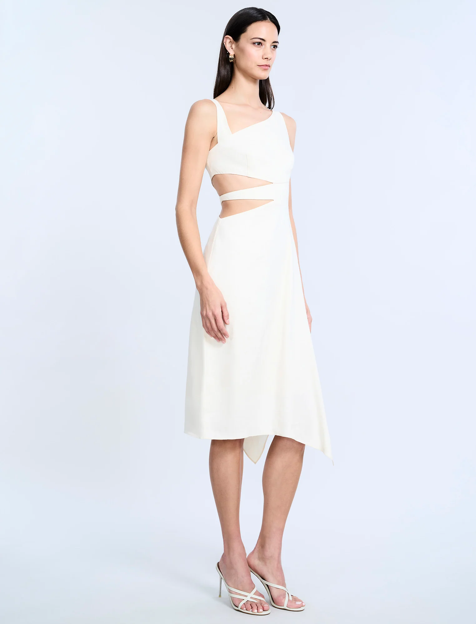 Cutout Linen Dress - Image 3