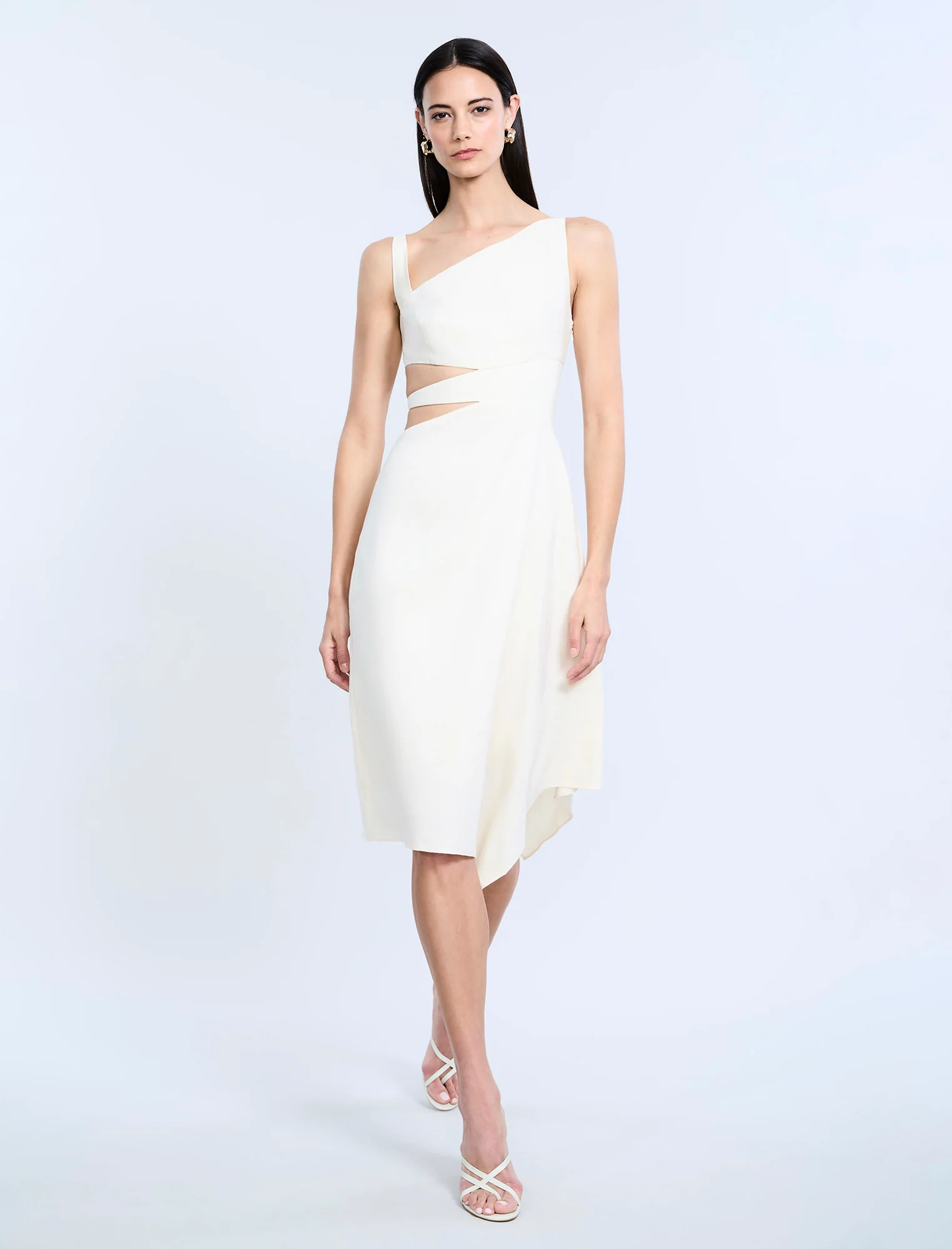 Cutout Linen Dress - Image 5