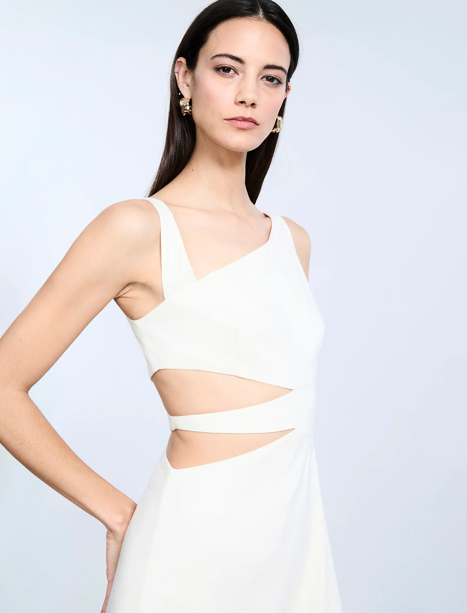 Cutout Linen Dress - Image 6