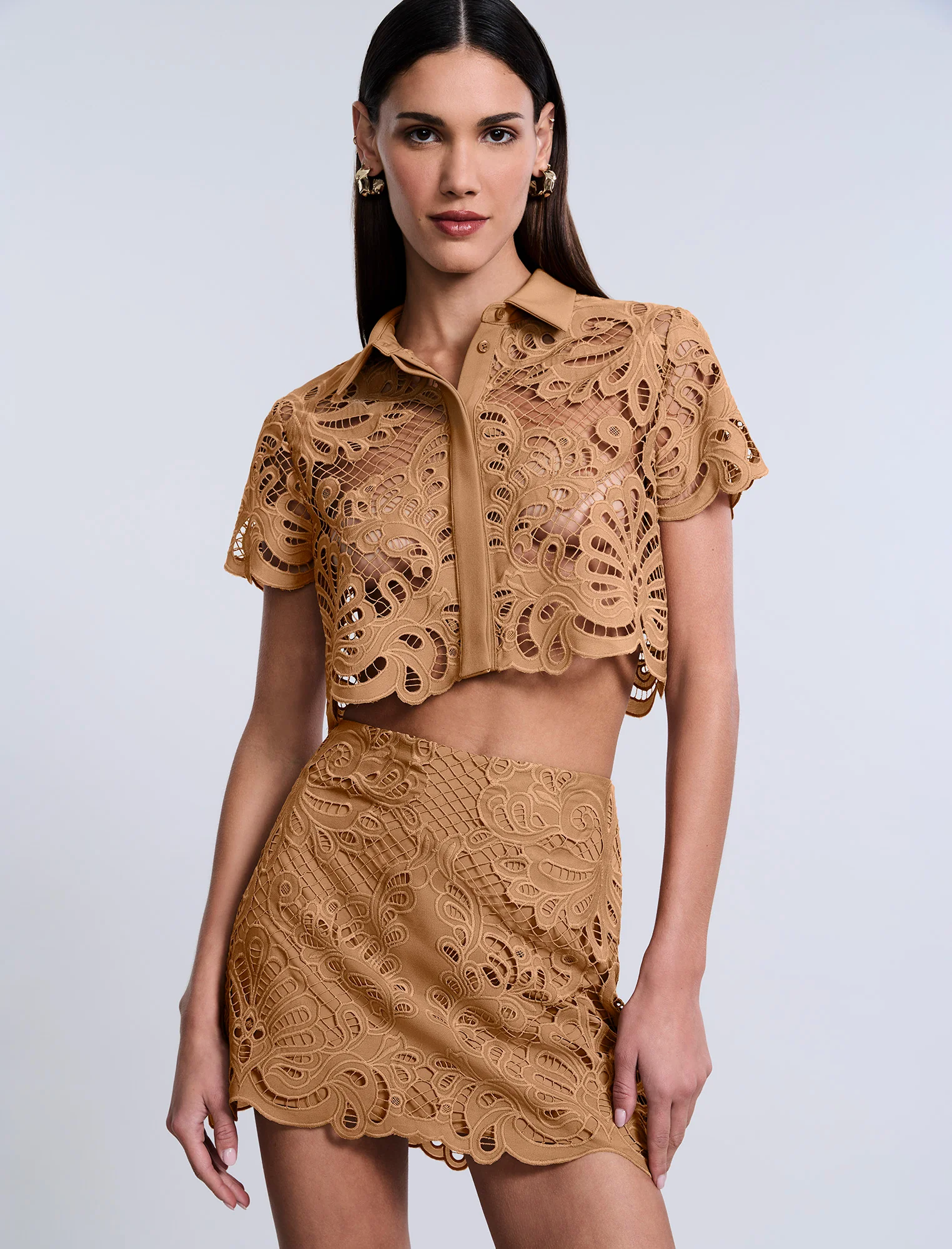 Eyelet  Button Down Polo - Image 2