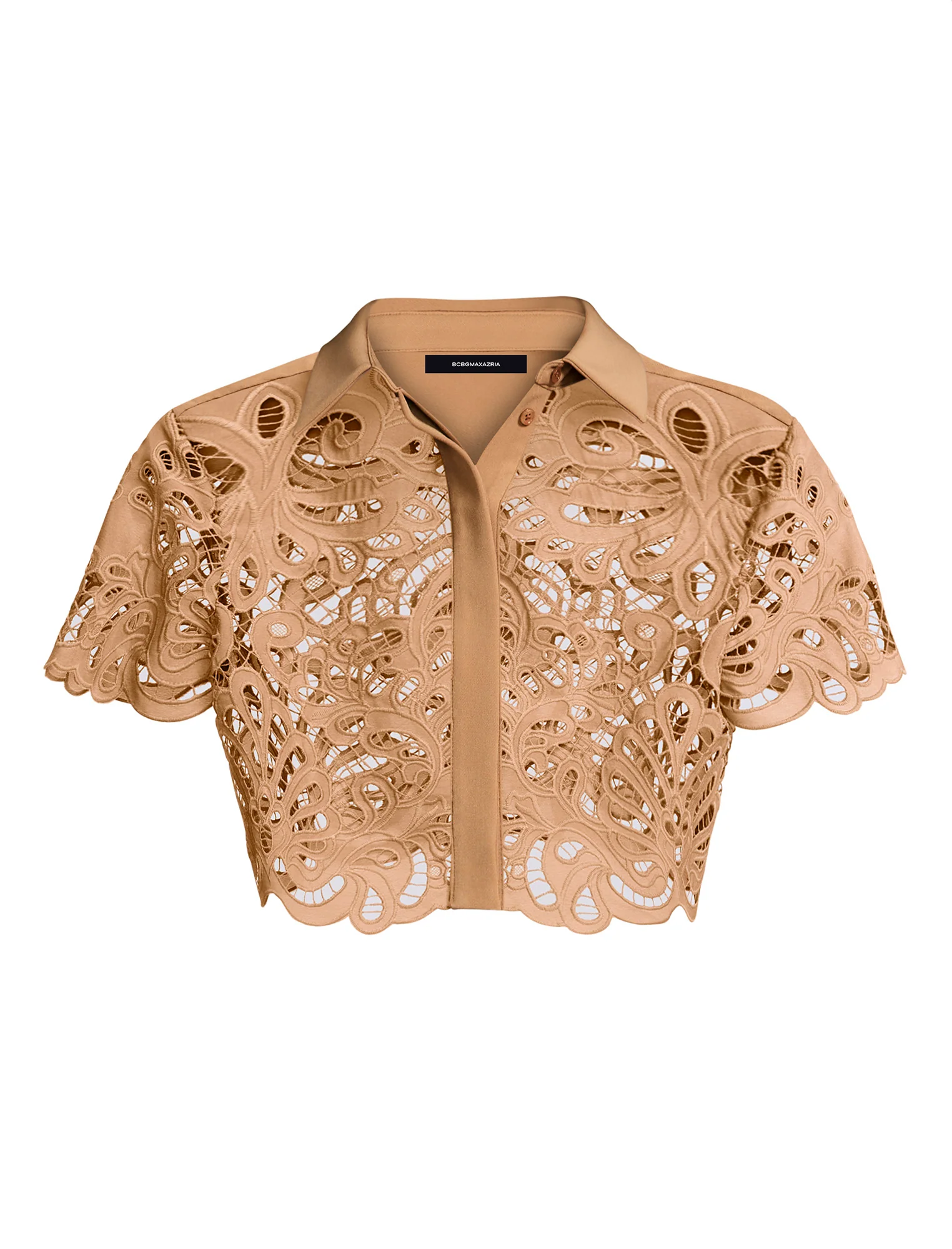 Eyelet  Button Down Polo - Image 9