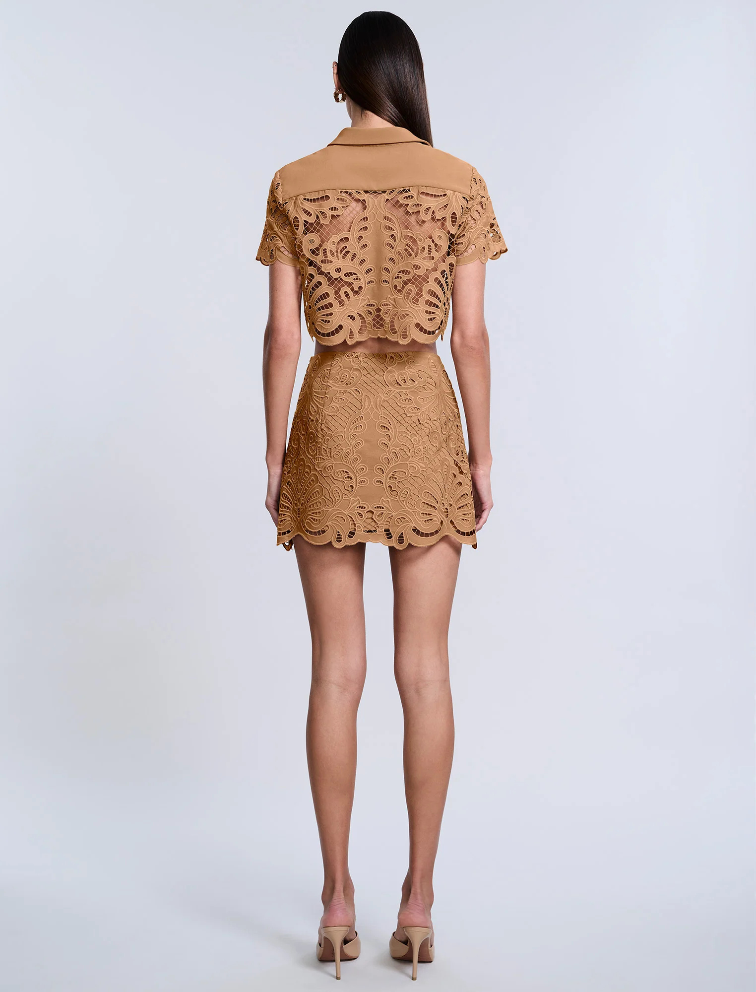 Eyelet Mini Skirt - Image 2