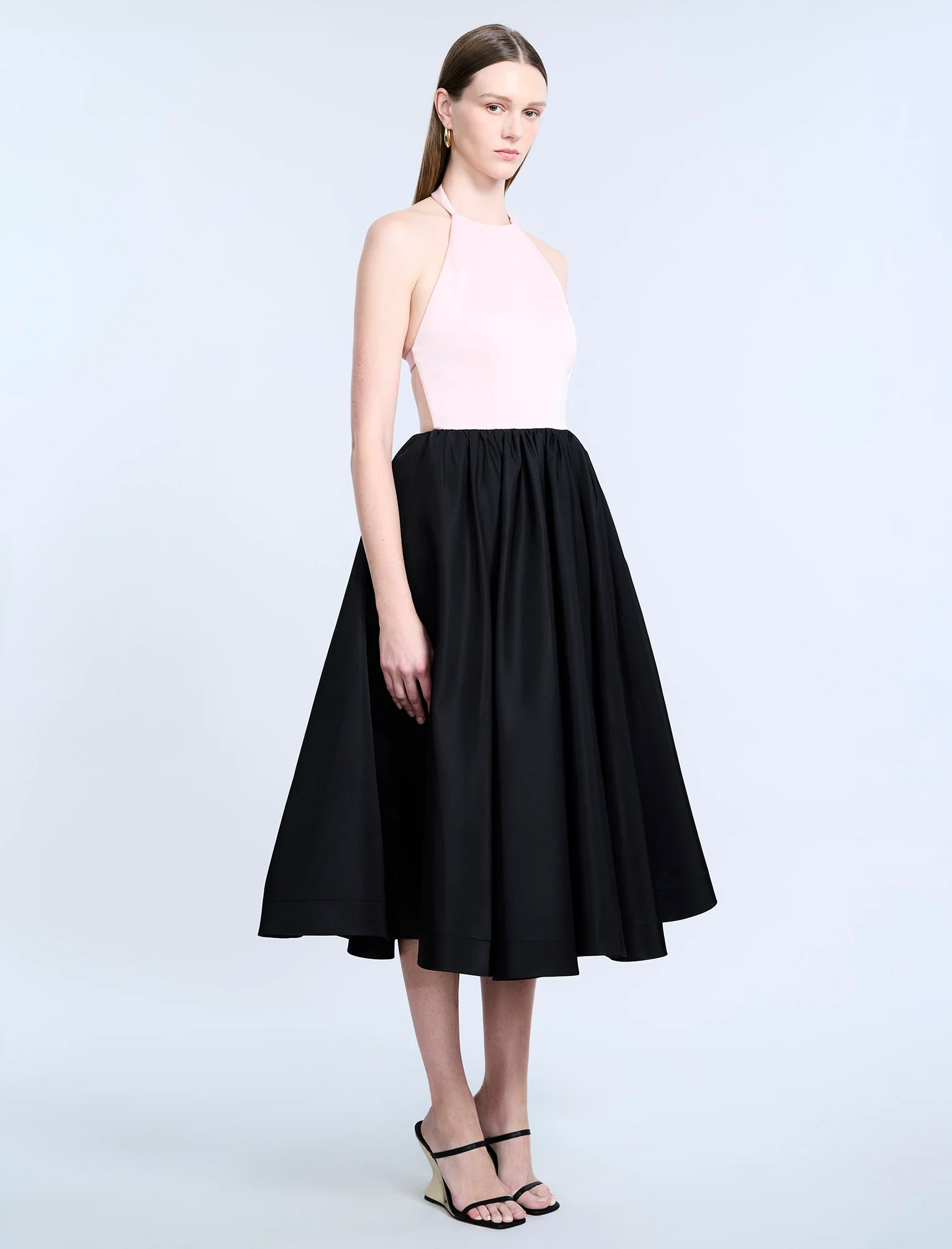 Halter Tea Length Dress - Image 3