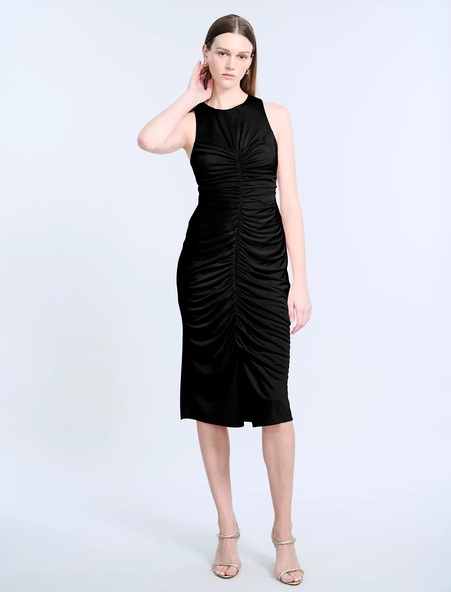 Hardware Ruched Midi Dress - Image 6
