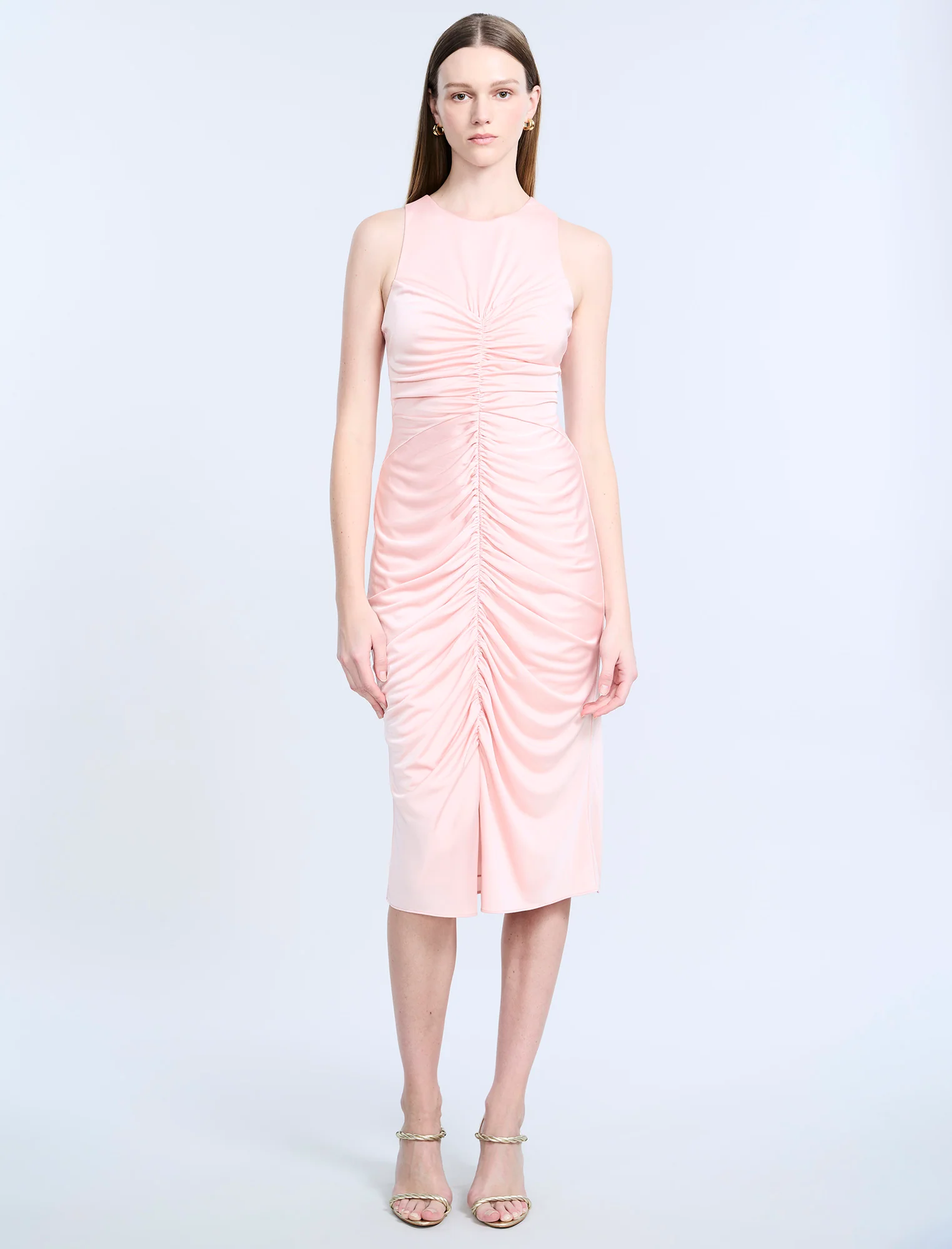 Hardware Ruched Midi Dress - Image 4