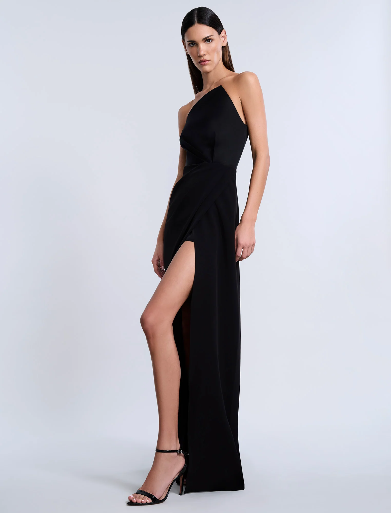 High Draped Slit Gown - Image 7