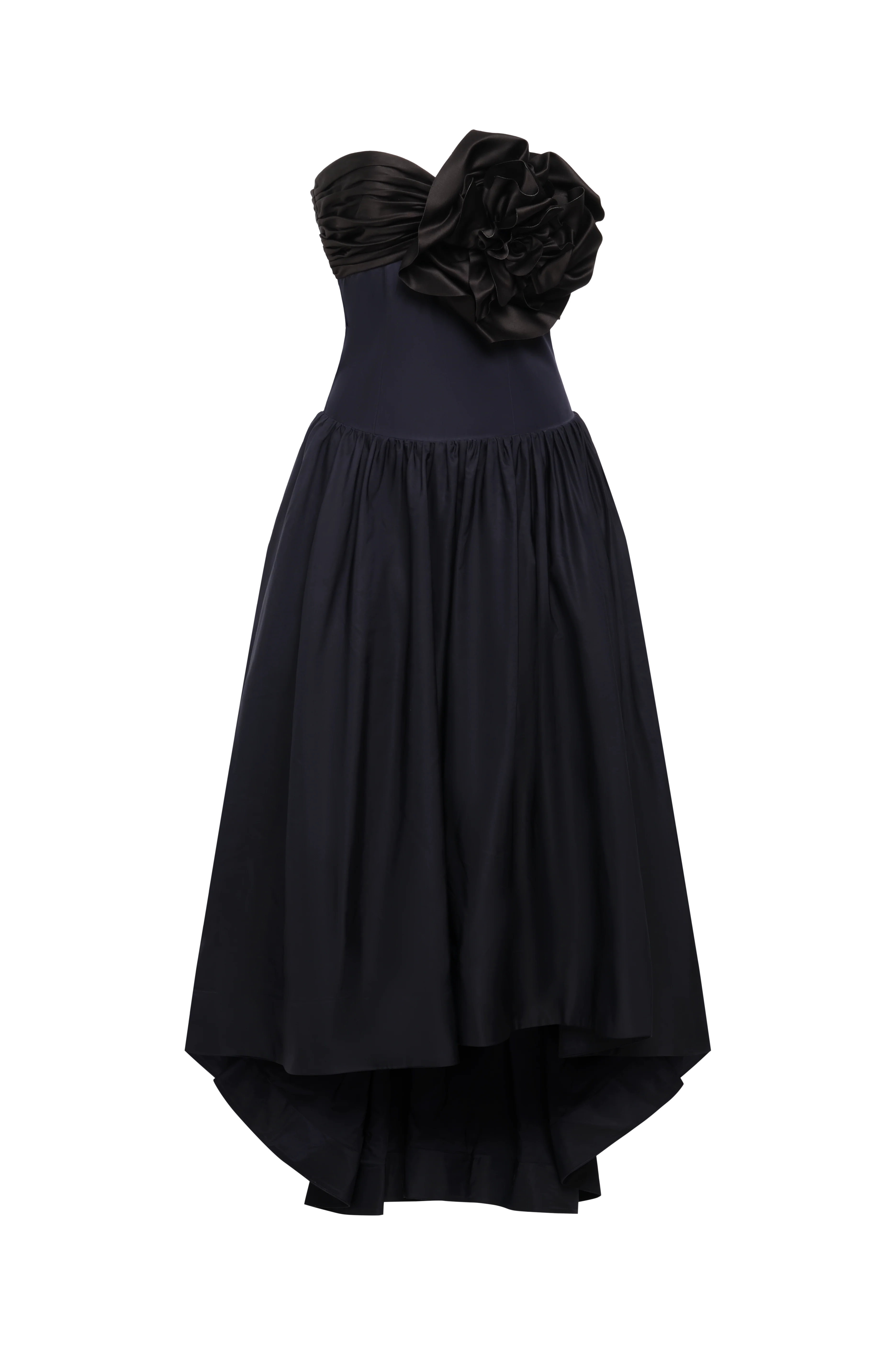 High Low Gown With Flower - Image 11