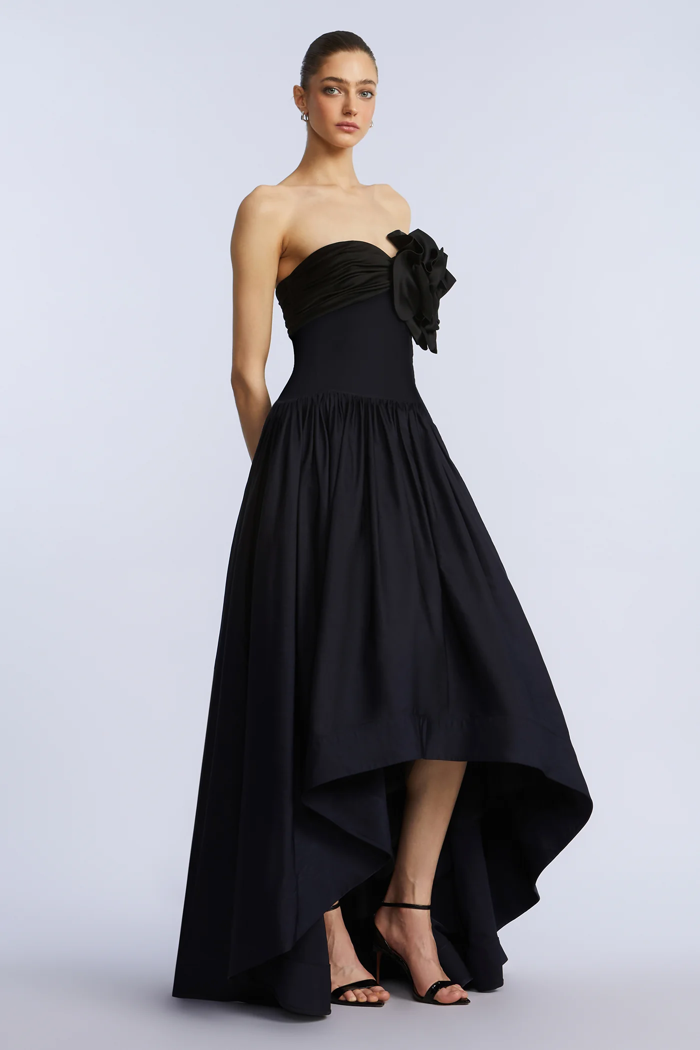 High Low Gown With Flower - Image 5