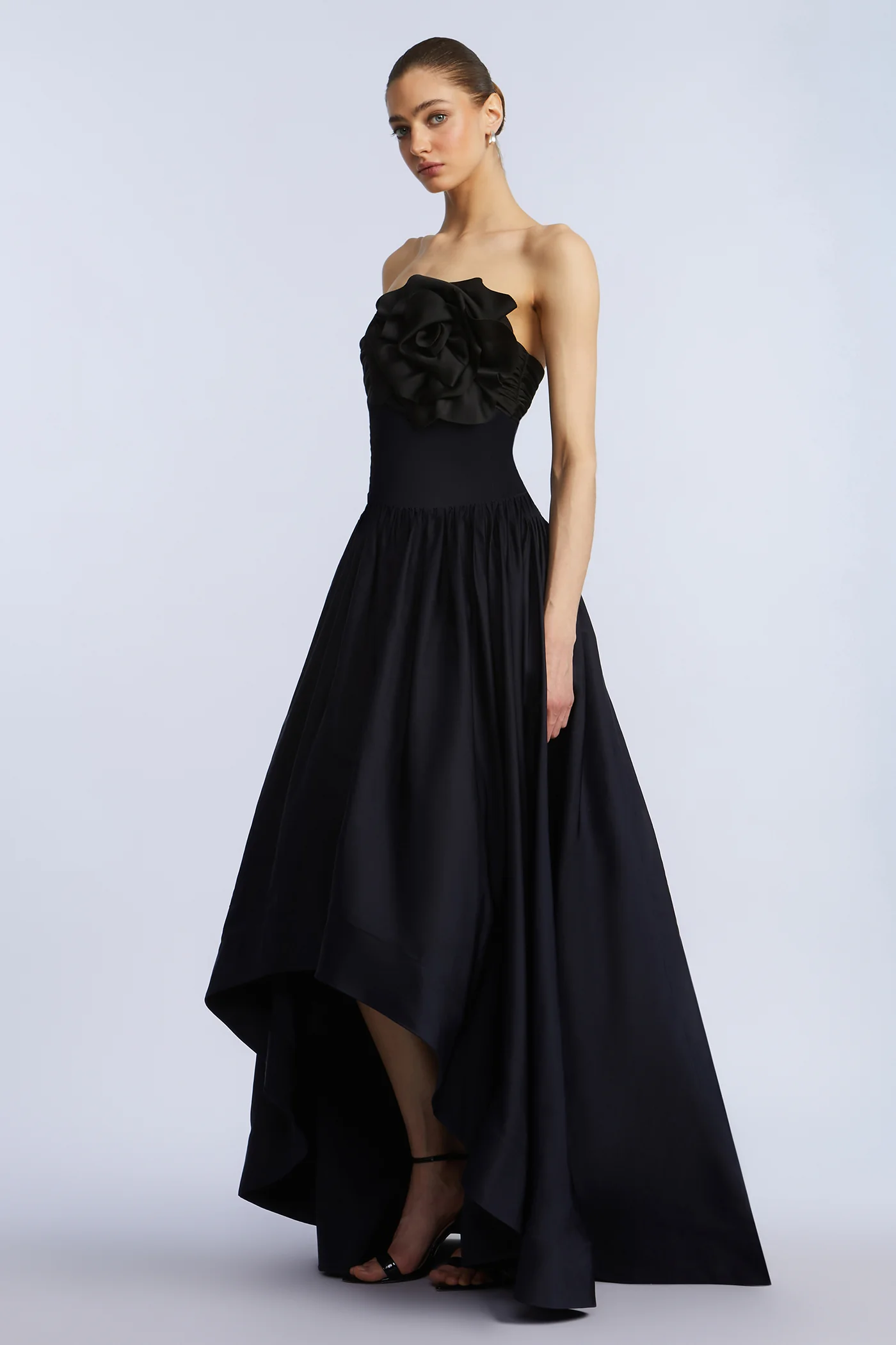 High Low Gown With Flower - Image 6