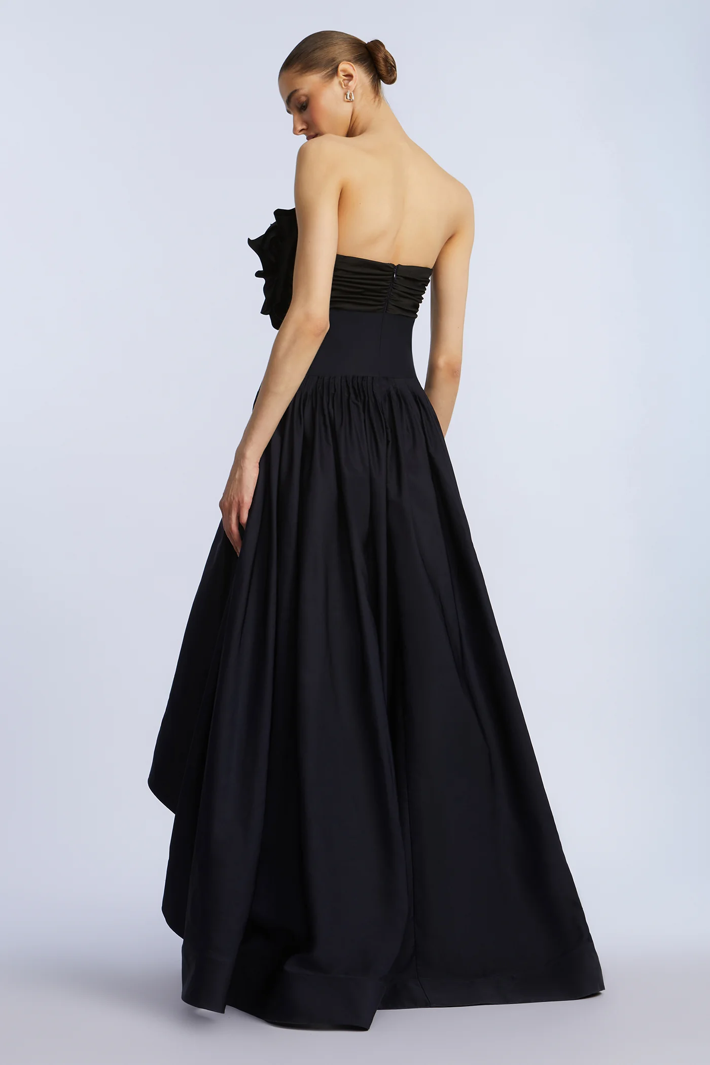 High Low Gown With Flower - Image 8
