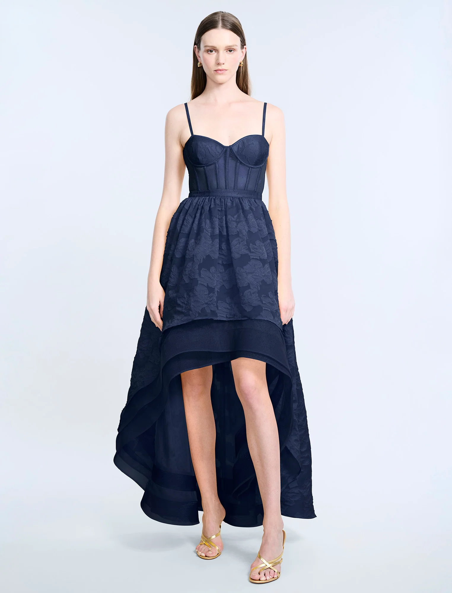 High Low Organza Tulle  Gown