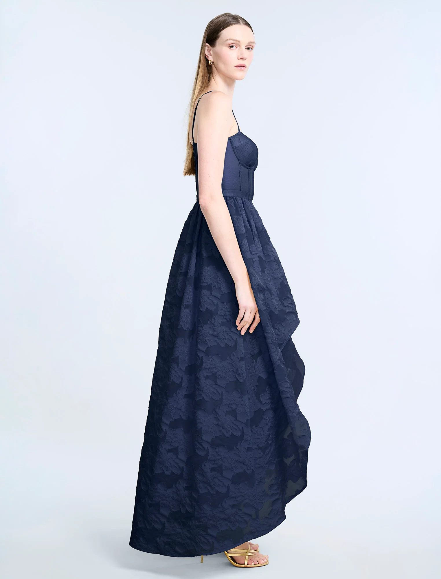 High Low Organza Tulle  Gown - Image 3