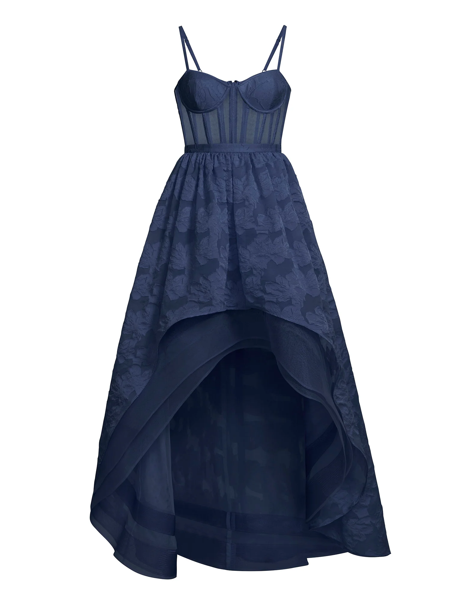 High Low Organza Tulle  Gown - Image 9