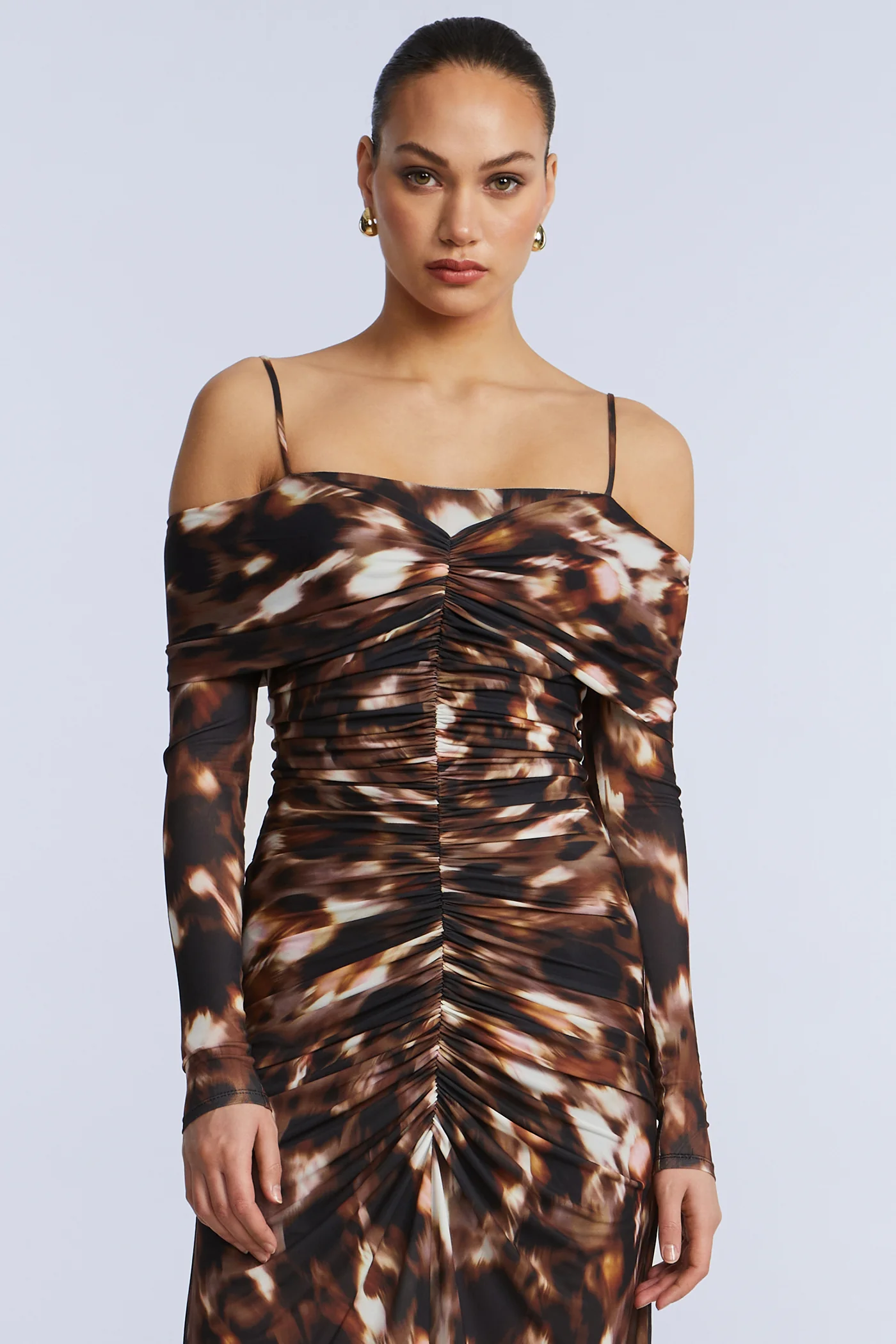 Jersey Off Shoulder Dress - Image 5