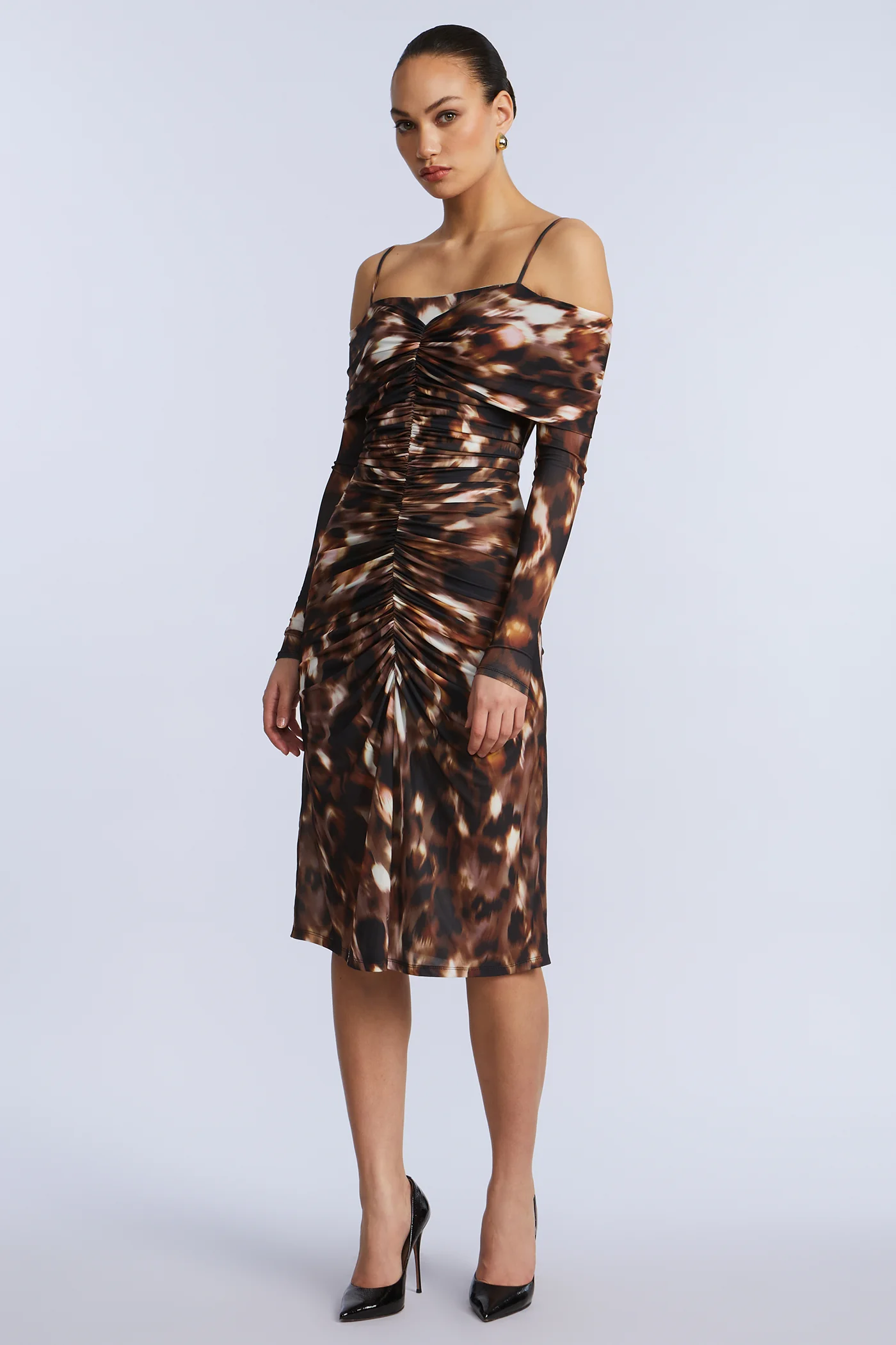 Jersey Off Shoulder Dress - Image 6