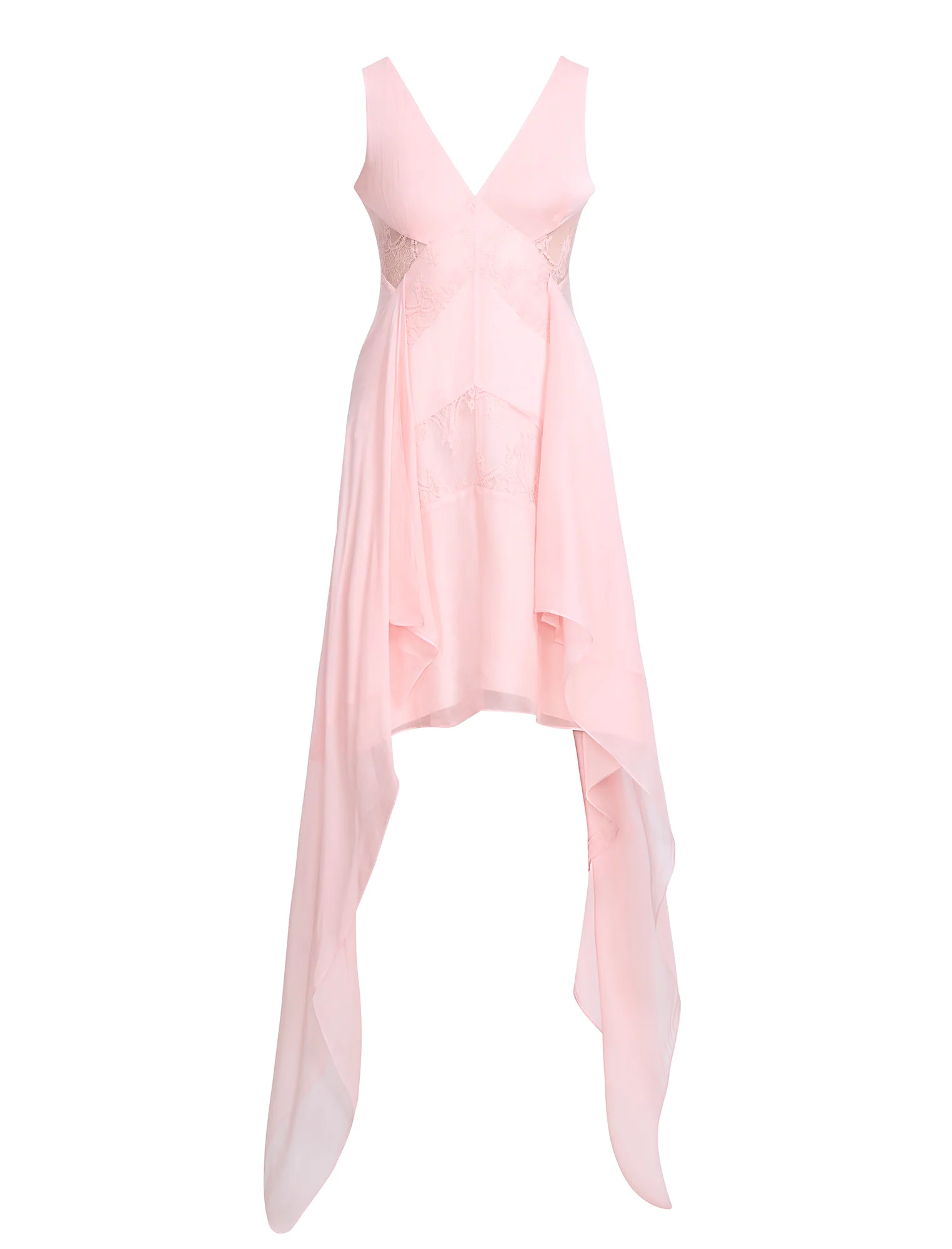 Lace Applique Chiffon Dress - Image 9