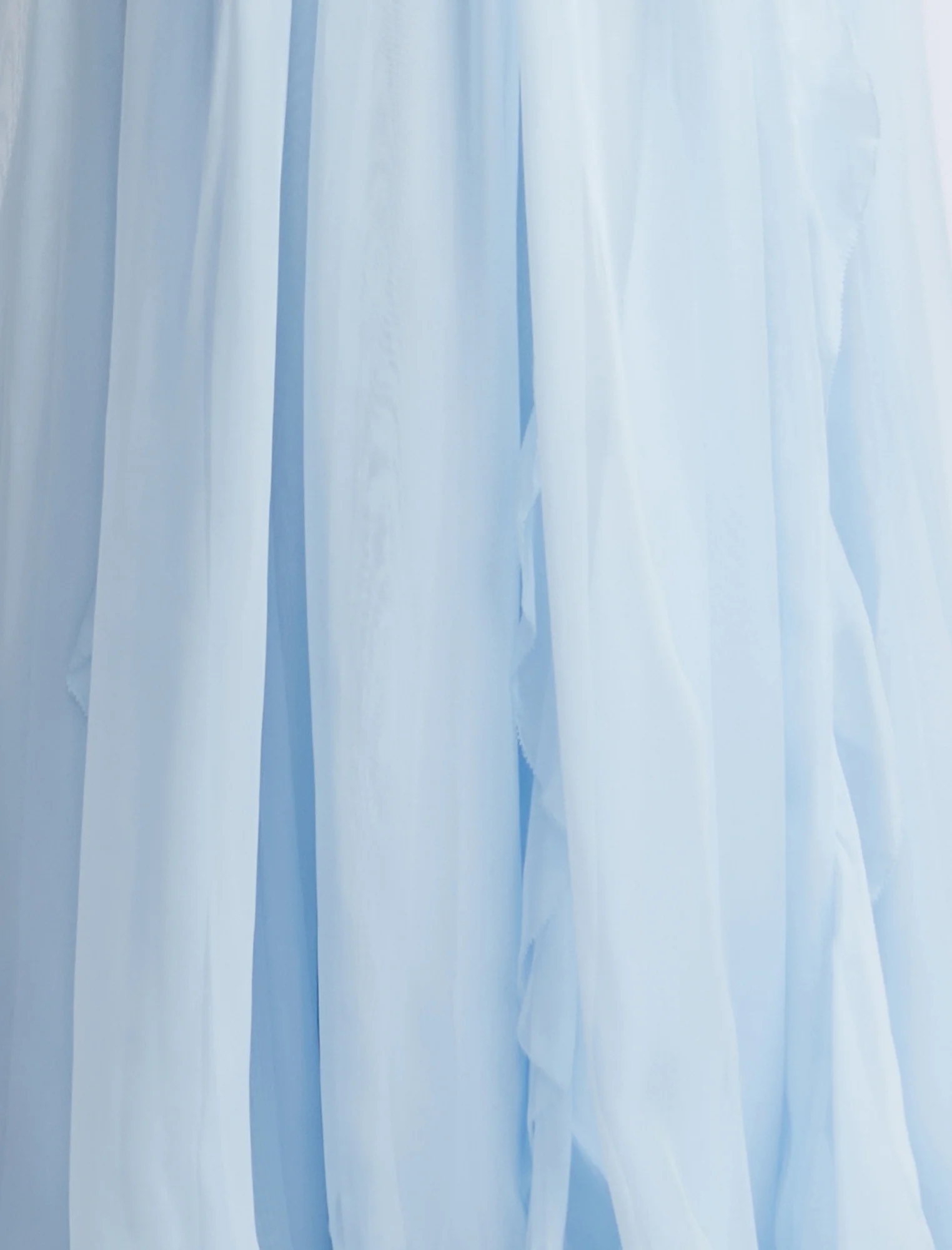 Lace Bodice Chiffon Ruffle Gown - Image 9