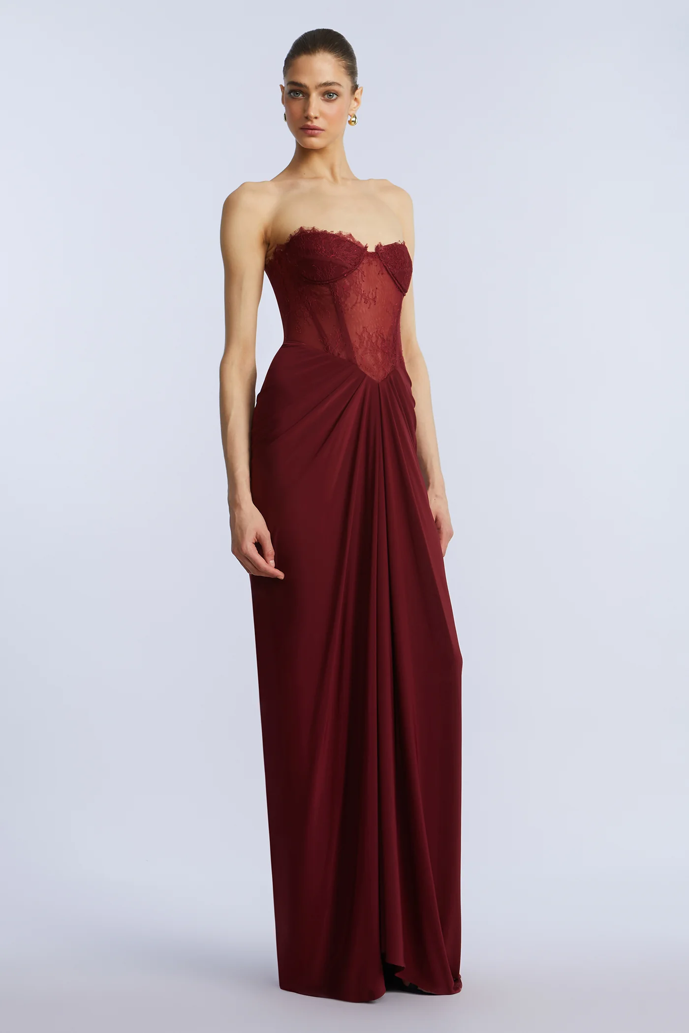 Lace & Jersey Gown - Image 3