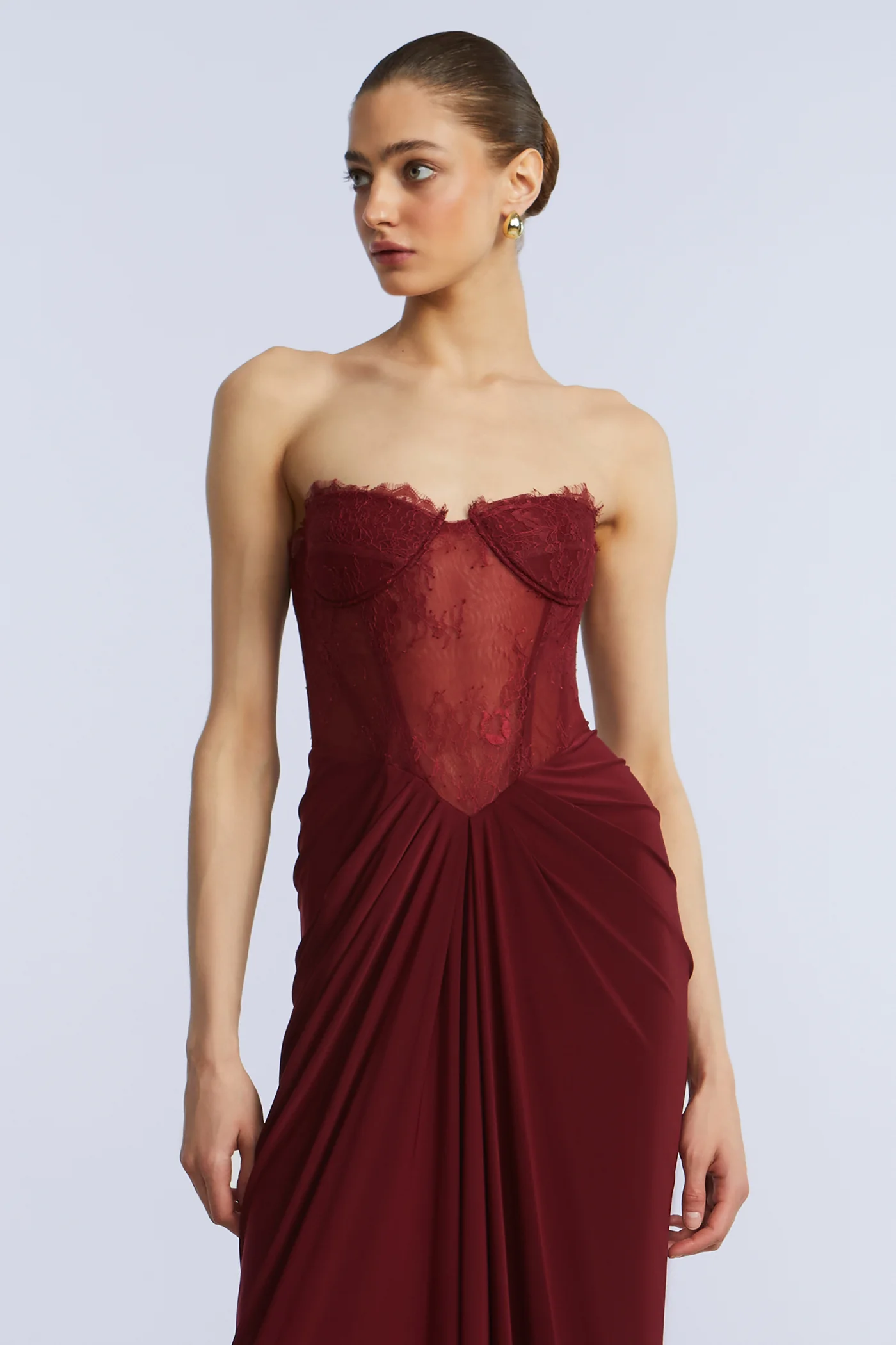 Lace & Jersey Gown - Image 5
