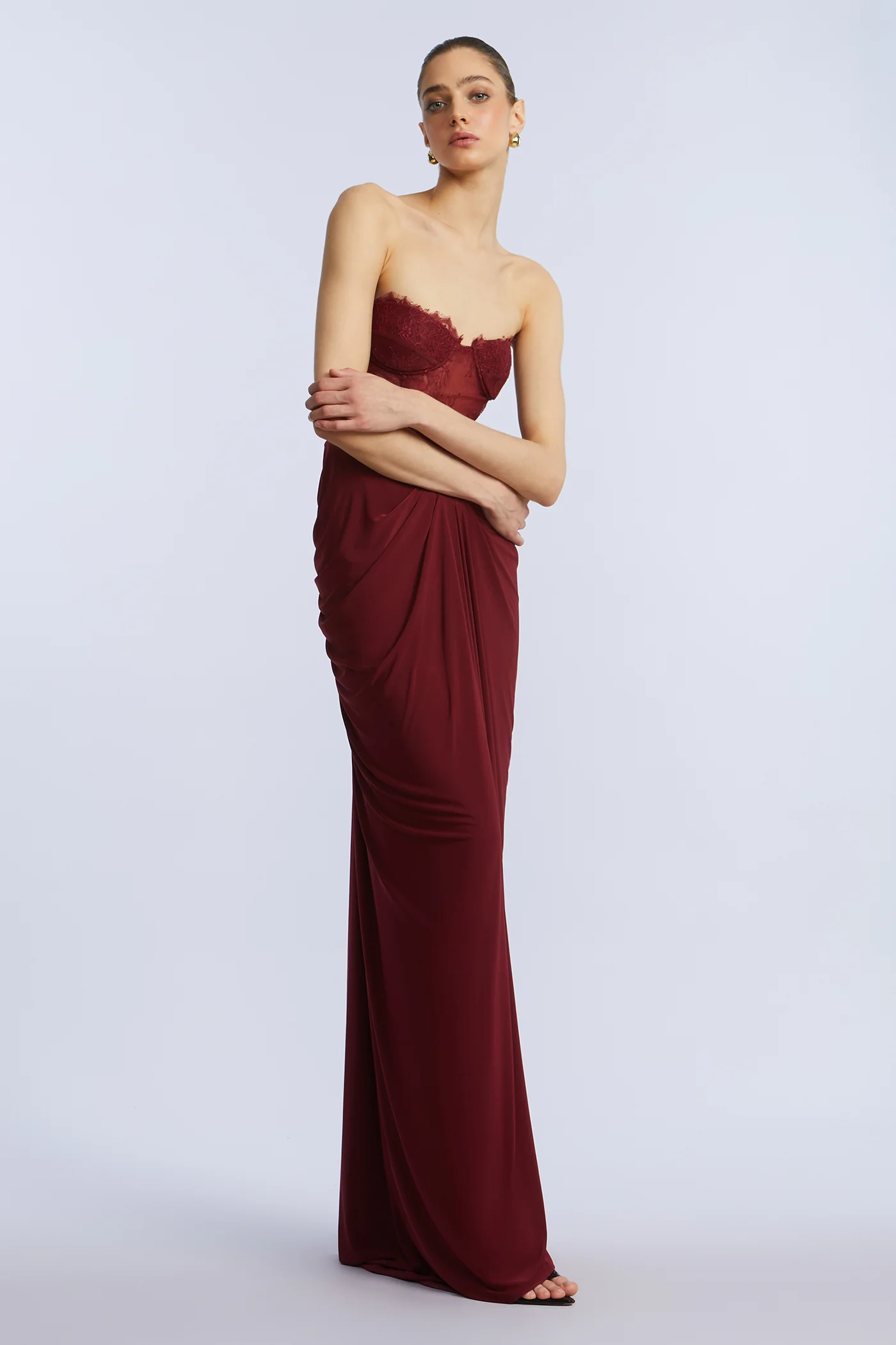 Lace & Jersey Gown - Image 6