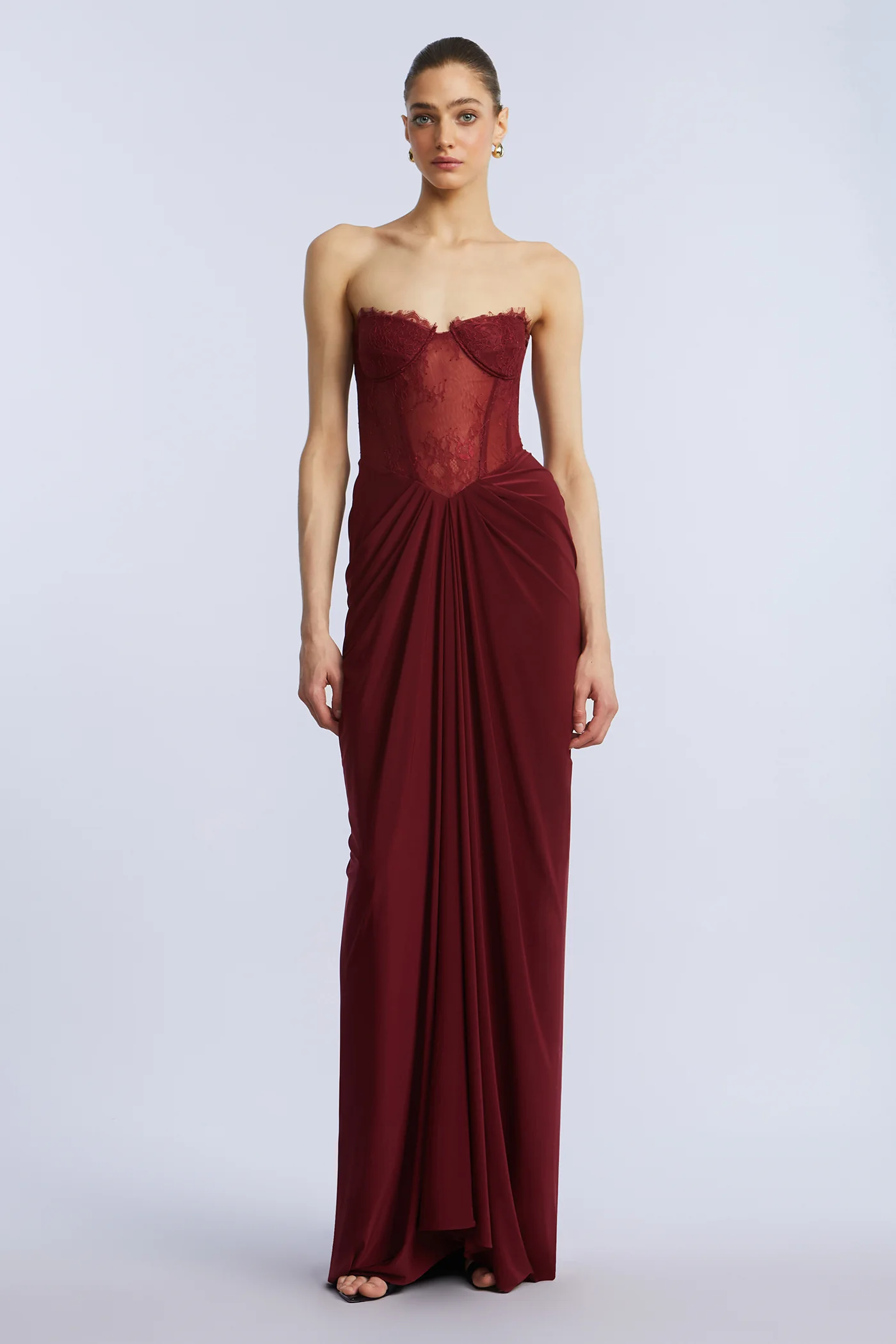 Lace & Jersey Gown - Image 7