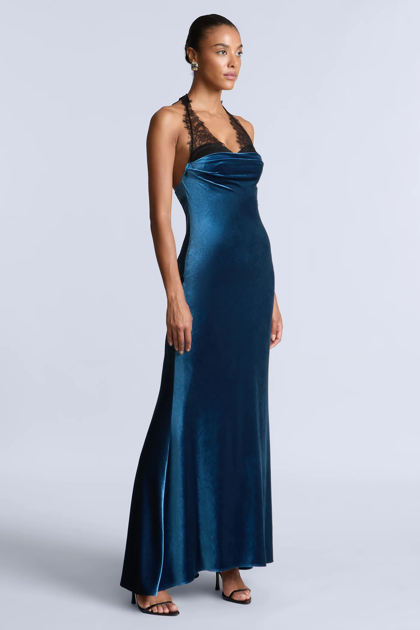 Lace Velvet Gown - Image 3